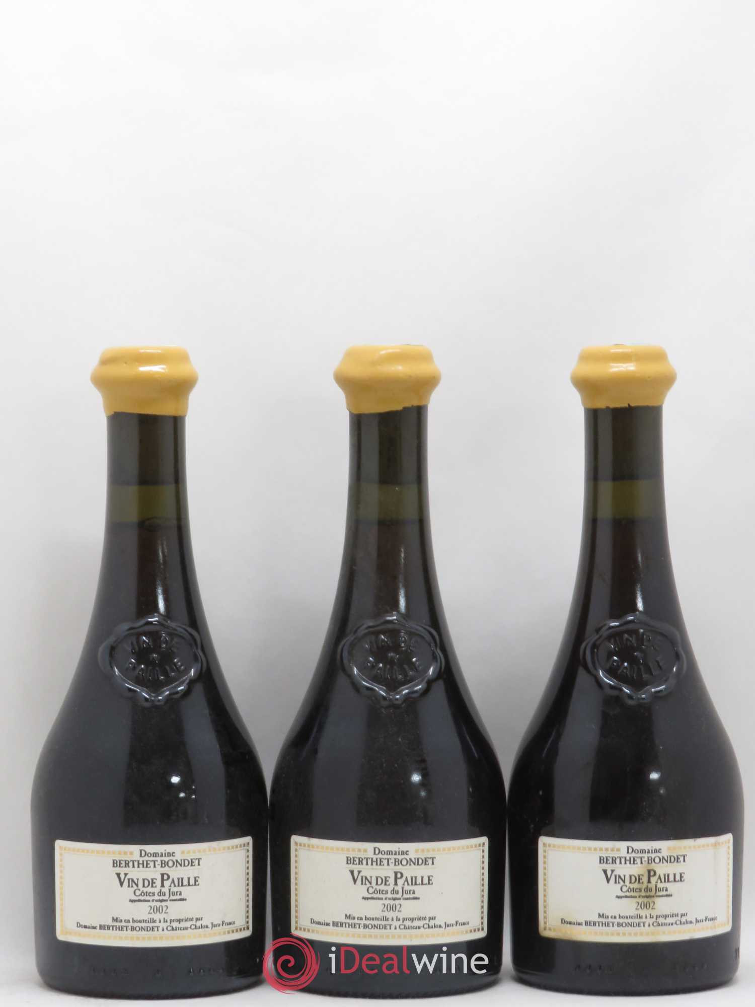 Côtes du Jura Vin de Paille Berthet Bondet 2002 - Posten von 3 Demi-Flaschen - 0