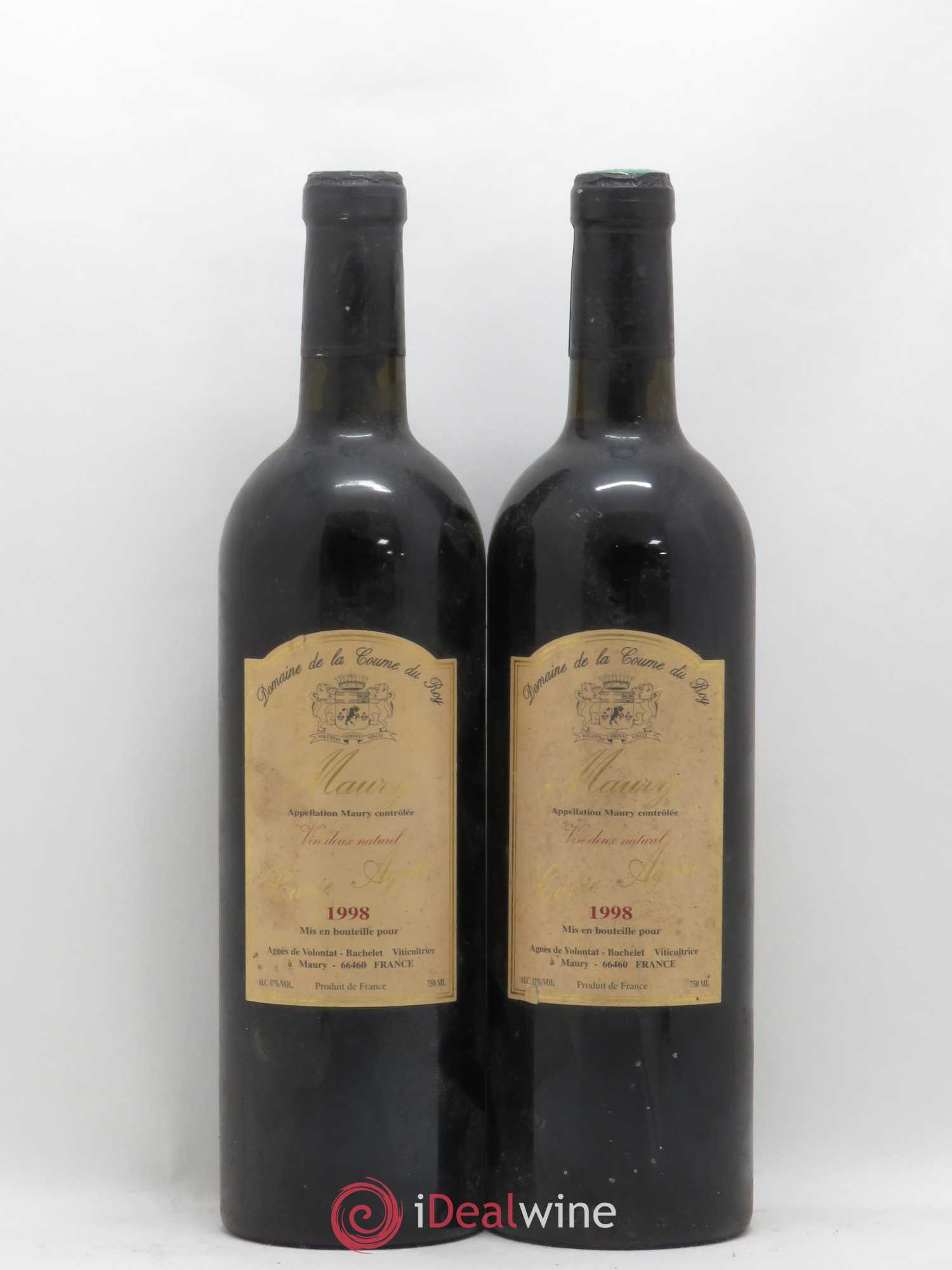 Maury Vin Doux Naturel Vintage Cuvee Agnes Coume du Roy 1998 - Posten von 2 Flaschen - 0