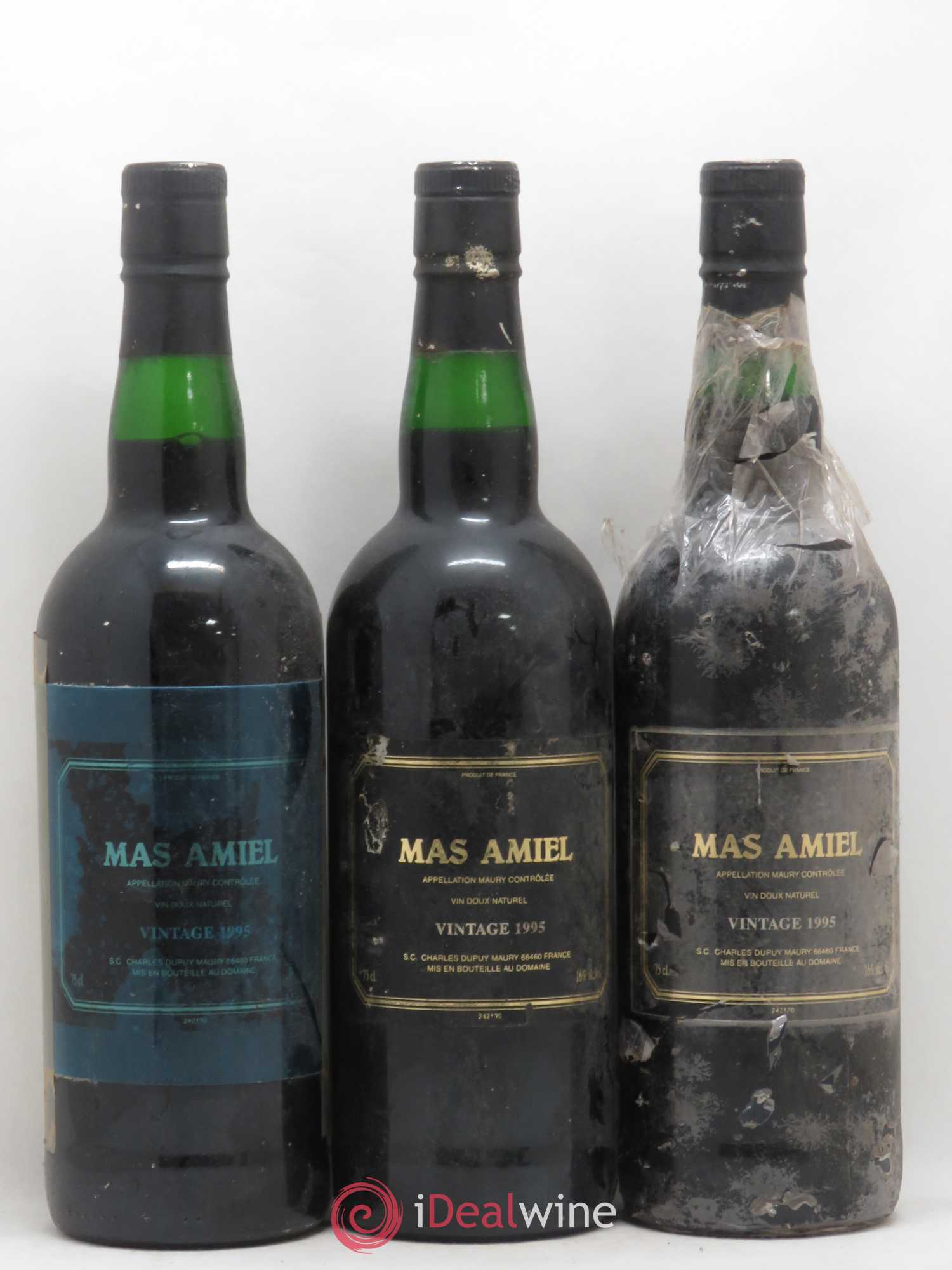 Maury Mas Amiel Vintage 1995 - Lot de 3 bouteilles - 0