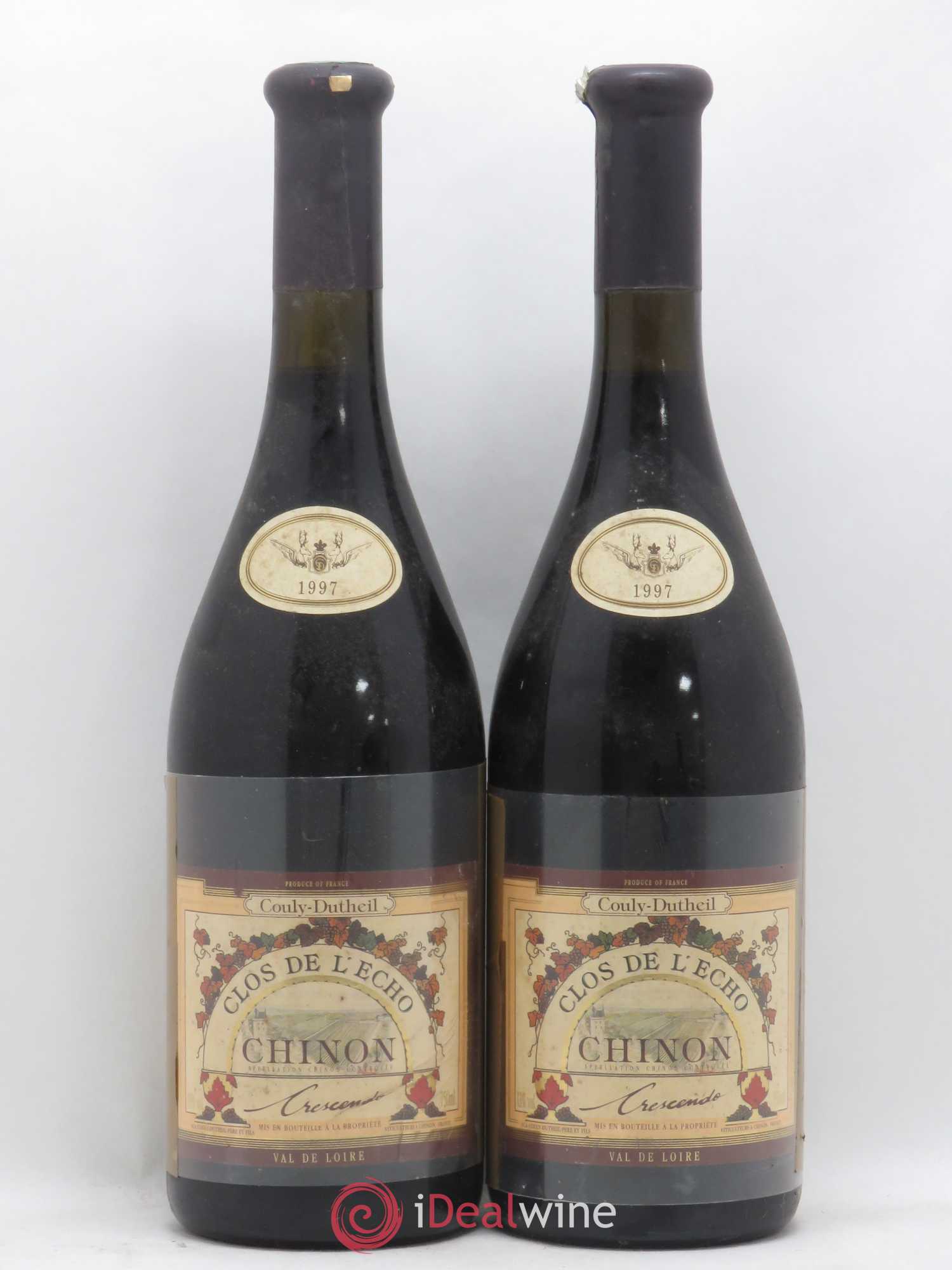 Chinon Clos de L'Echo Crecendo Couly Dutheil 1997 - Posten von 2 Flaschen - 0
