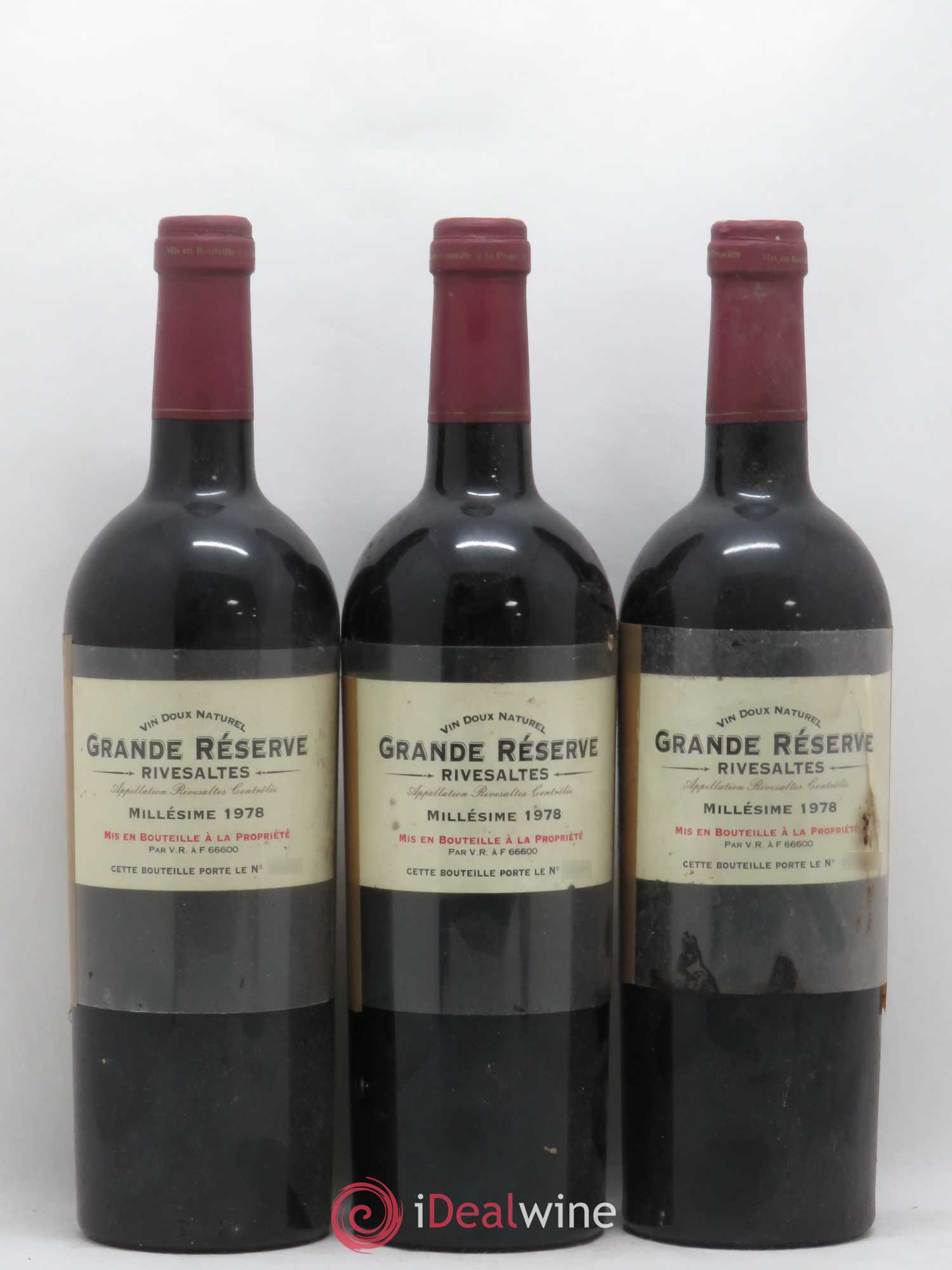 Rivesaltes Grande Reserve Bertrand 1978 - Posten von 3 Flaschen - 0