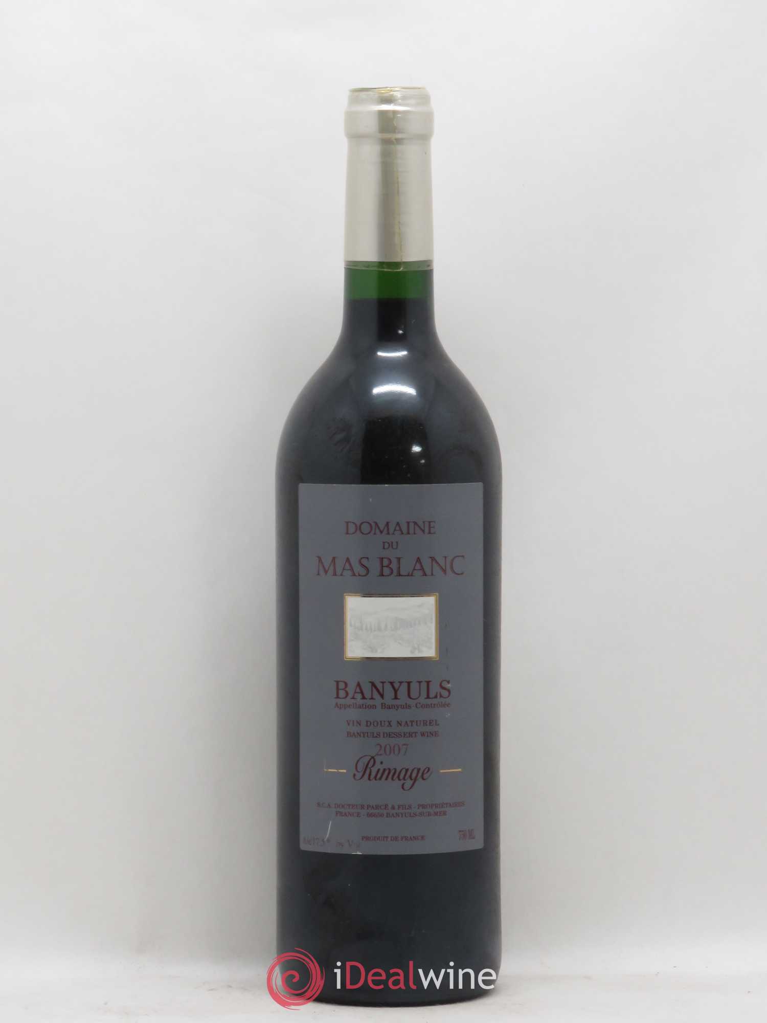 Banyuls Rimage Mas Blanc (Domaine du) - Parcé et Fils 2007 - Posten von 1 Flasche - 0