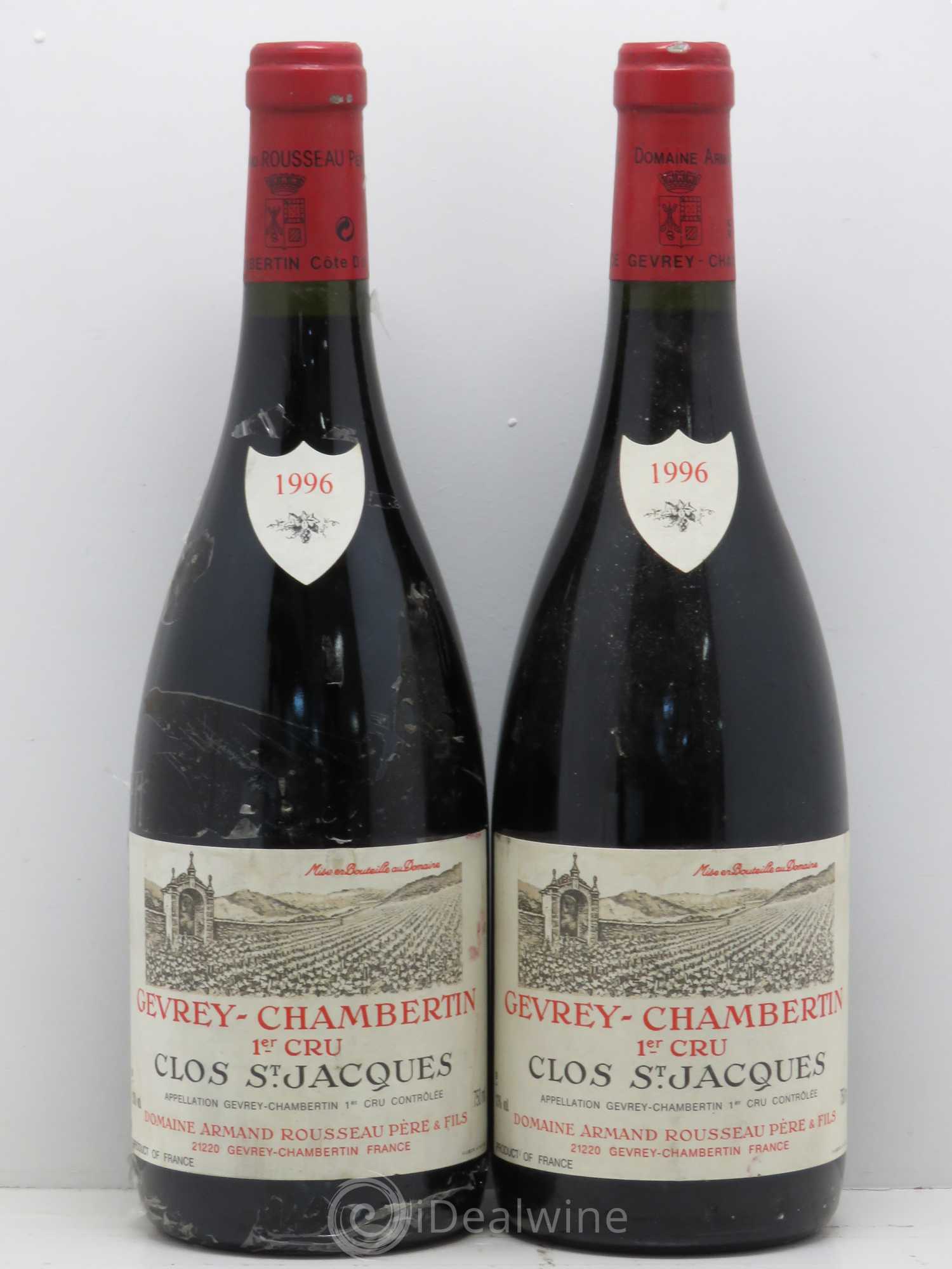 Gevrey-Chambertin 1er Cru Clos Saint-Jacques Armand Rousseau (Domaine) 1996 - Lot de 2 bouteilles - 0