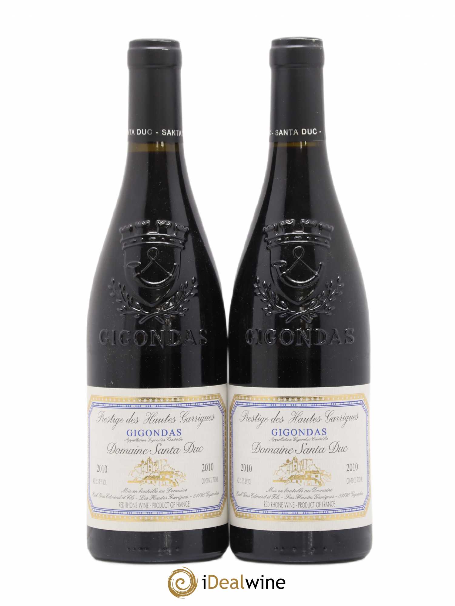 Gigondas Santa Duc (Domaine) Hautes Garrigues Famille Gras 2010 - Lot de 2 bouteilles - 0