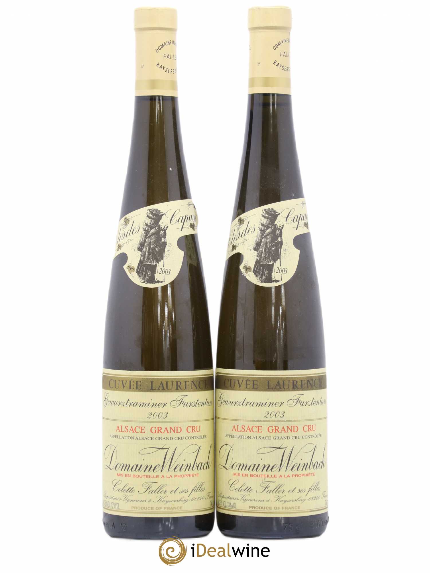 Alsace Grand Cru Gewurztraminer Furstentum Weinbach (Domaine) Clos des Capucins Cuvée Laurence 2003 - Lotto di 2 bottiglie - 0
