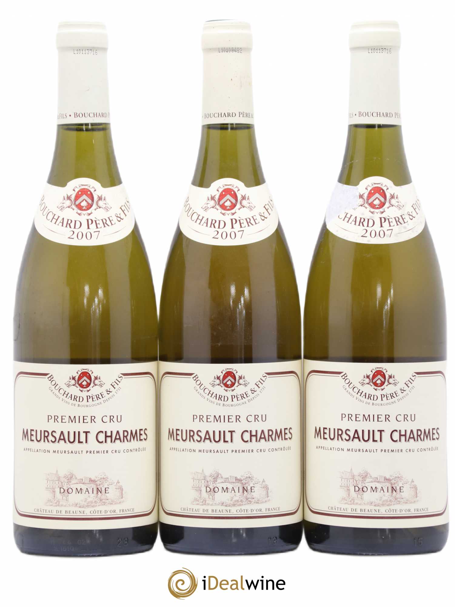 Meursault 1er Cru Charmes Bouchard Père & Fils 2007 - Lot de 3 bouteilles - 0