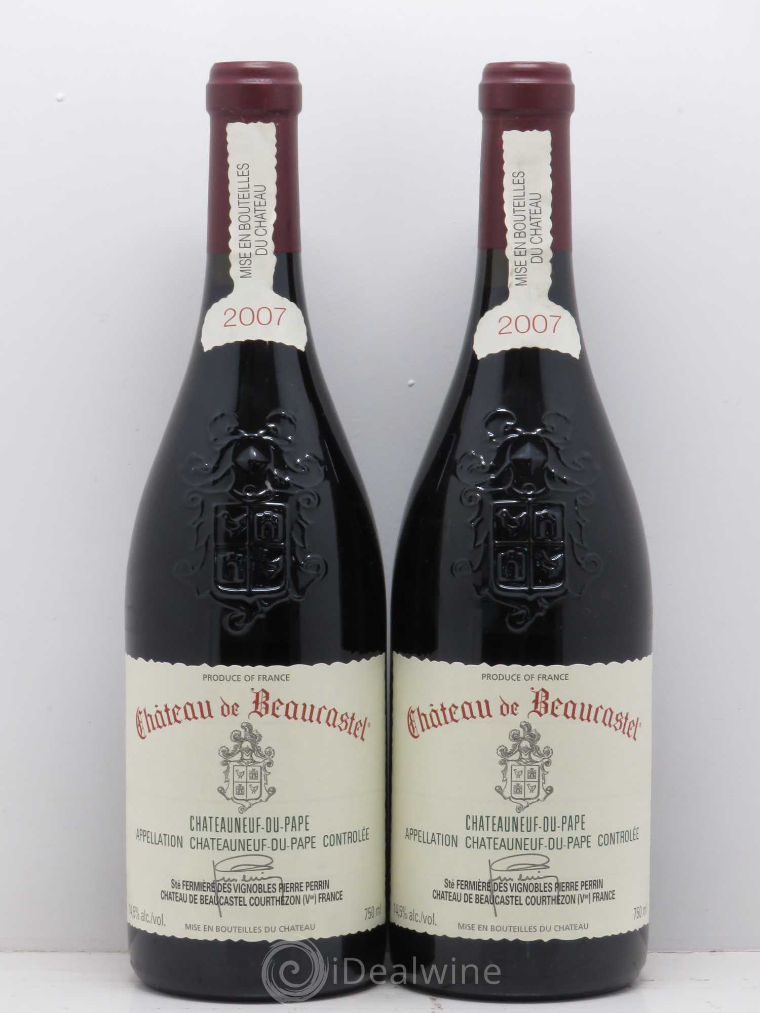 Châteauneuf-du-Pape Château de Beaucastel Famille Perrin 2007 - Lot de 2 bouteilles - 0