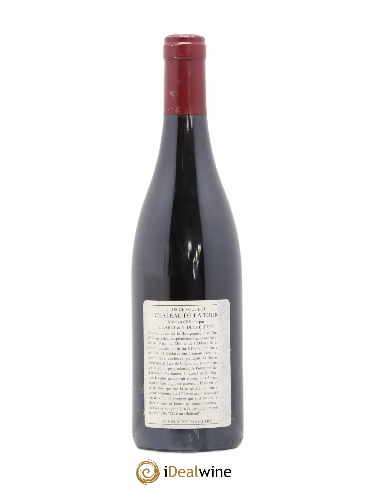 Clos de Vougeot Grand Cru Vieilles Vignes Château de La Tour 2003 - Lot de 1 bouteille - 1