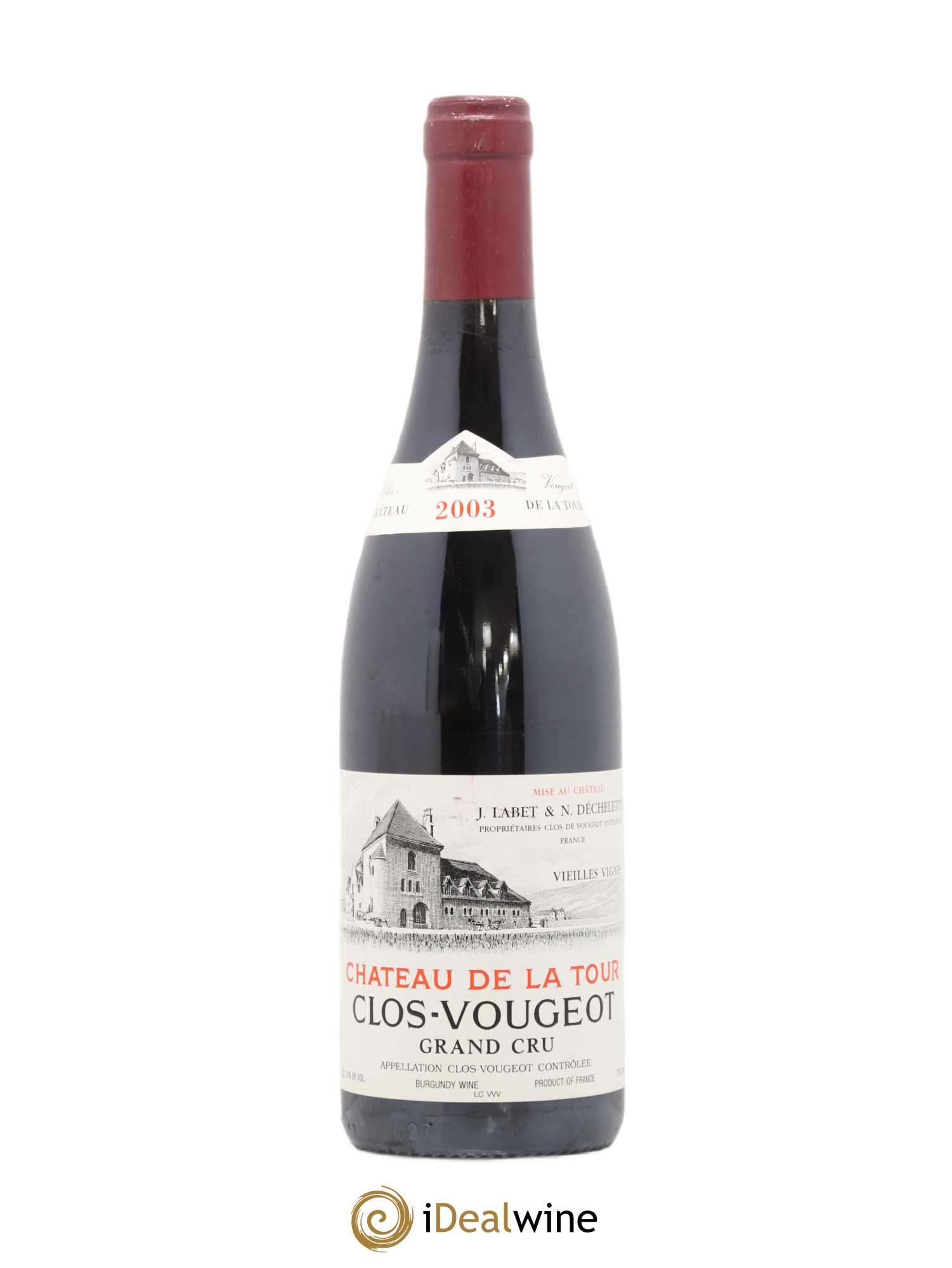 Clos de Vougeot Grand Cru Vieilles Vignes Château de La Tour 2003 - Lot de 1 bouteille - 0