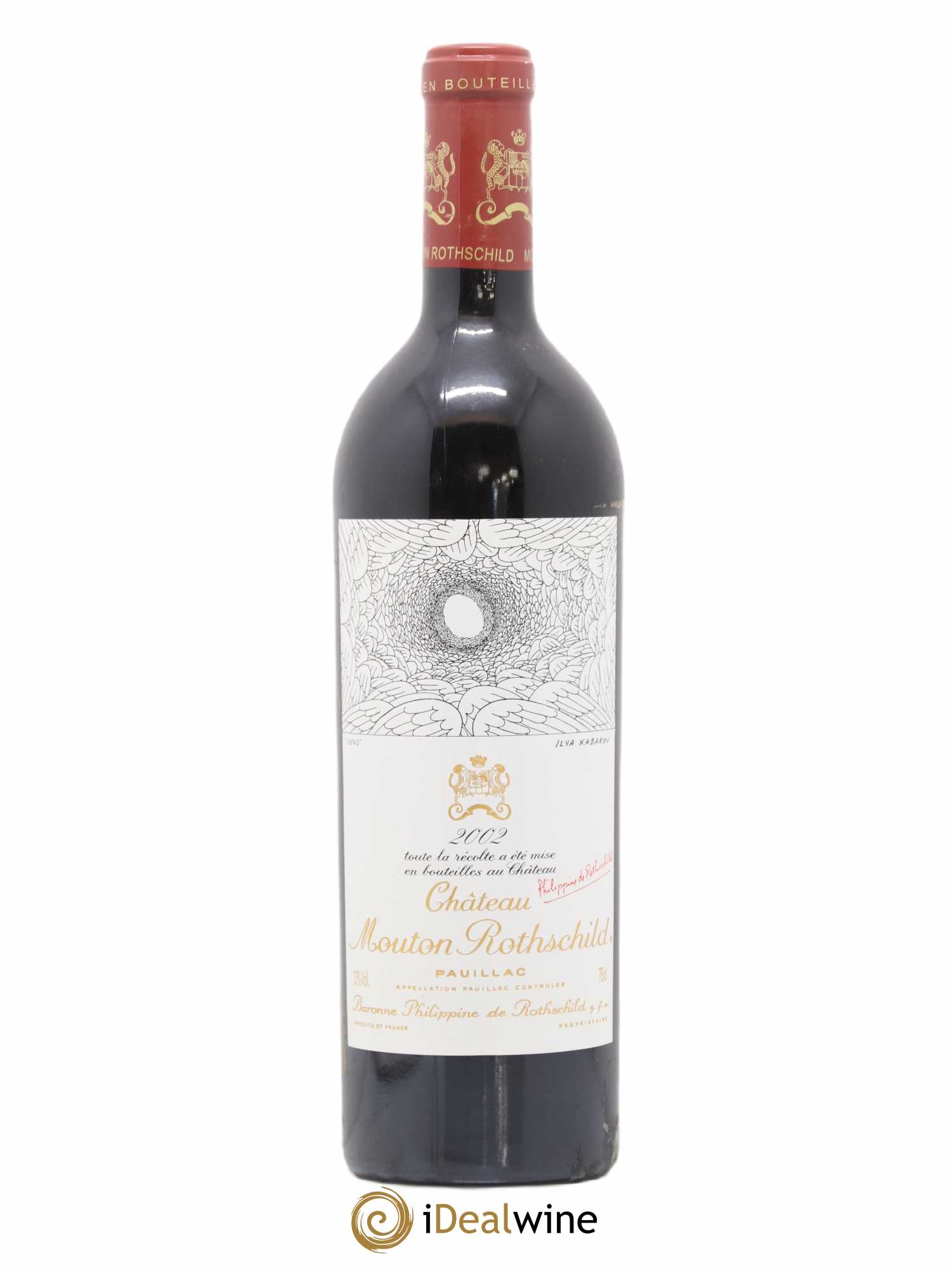 Château Mouton Rothschild 1er Grand Cru Classé 2002 - Lot de 1 bouteille - 0