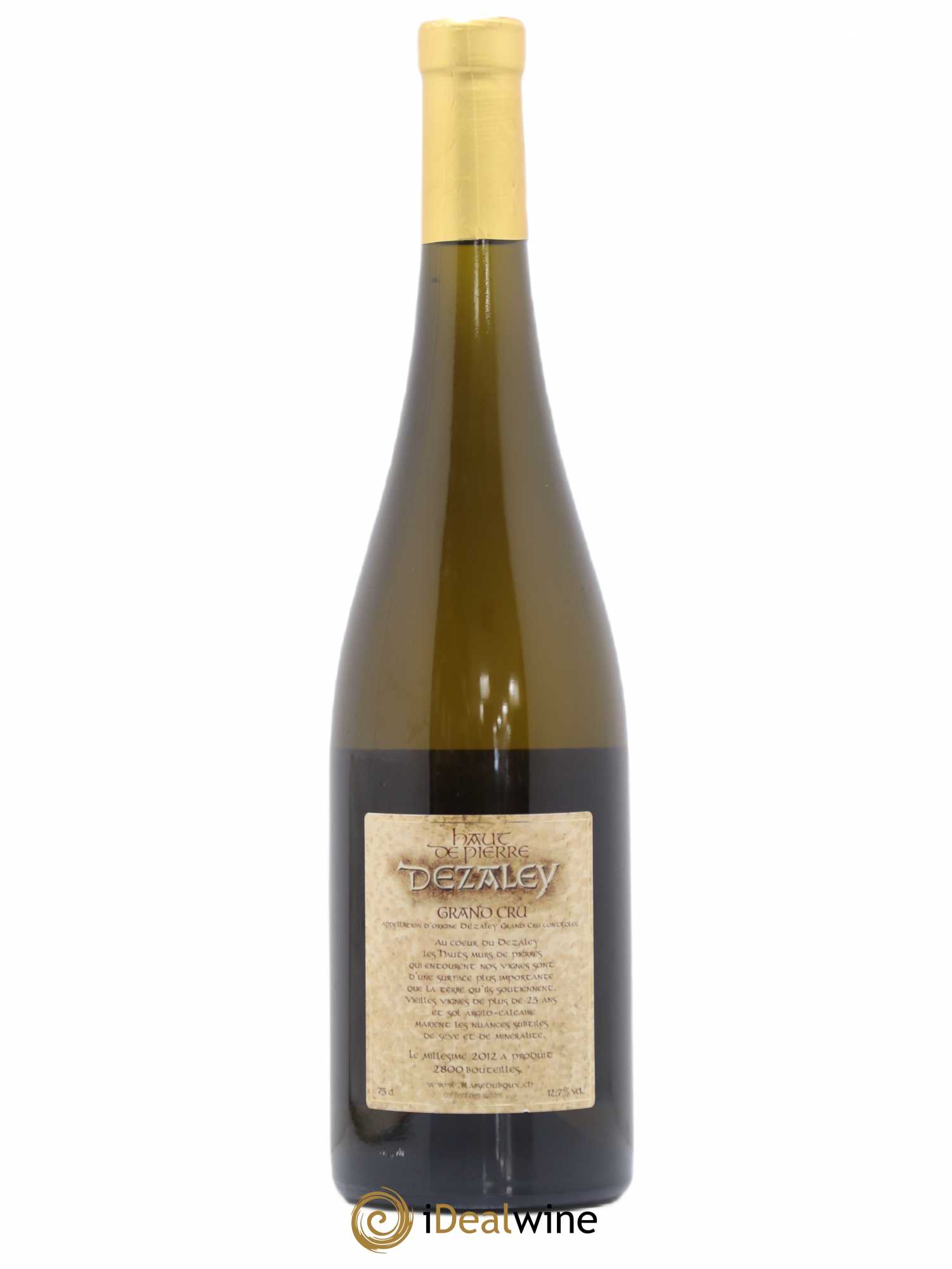 Vins Etrangers Suisse Dezaley Grand Cru Haut de Pierre Blaise Duboux 2012 - Lot de 1 bouteille - 1