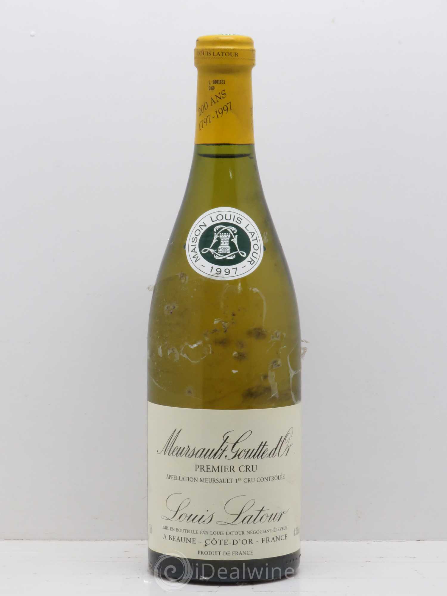 Meursault 1er Cru Goutte d'or Louis Latour 1997 - Lot de 1 bouteille - 0