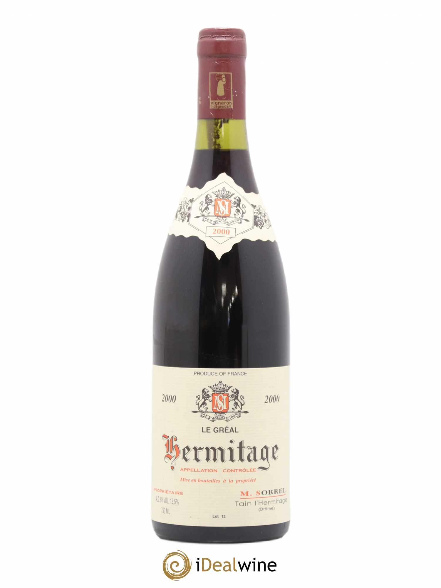 Hermitage Le Gréal Marc Sorrel 2000 - Lot of 1 bottle - 0