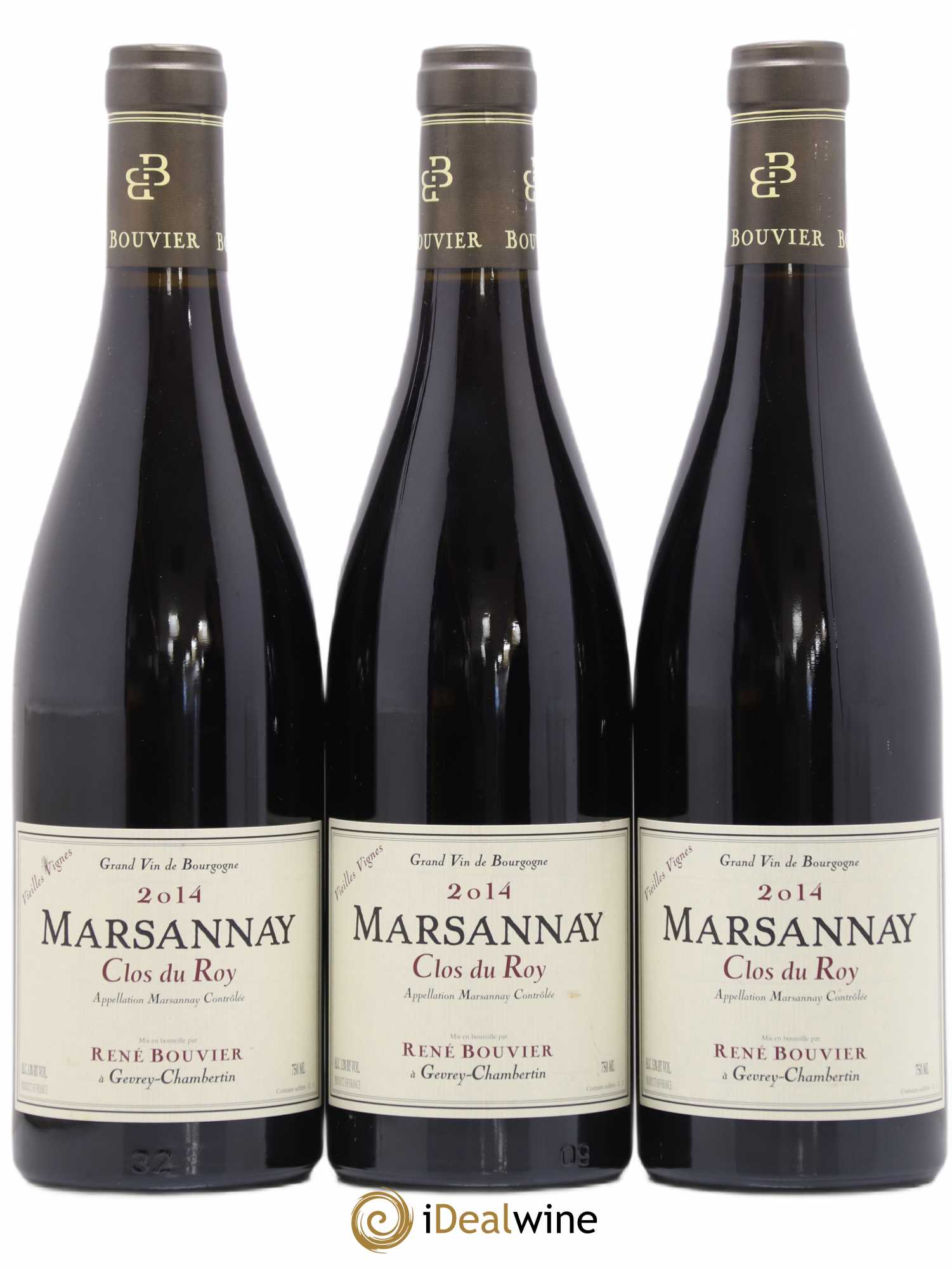 Marsannay Vieilles Vignes Clos du Roy René Bouvier (Domaine) 2014 - Lot de 3 bouteilles - 0