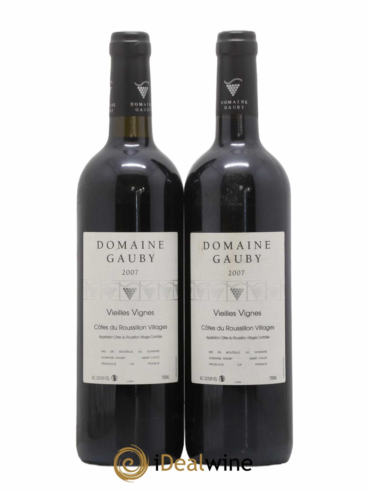 Côtes du Roussillon Villages Vieilles vignes Gauby (Domaine) 2007 - Lot de 2 bouteilles - 0