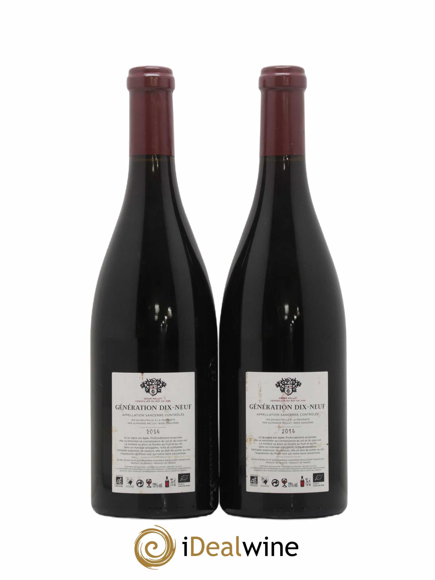 Sancerre Génération XIX Alphonse Mellot 2014 - Lot de 2 bouteilles - 1