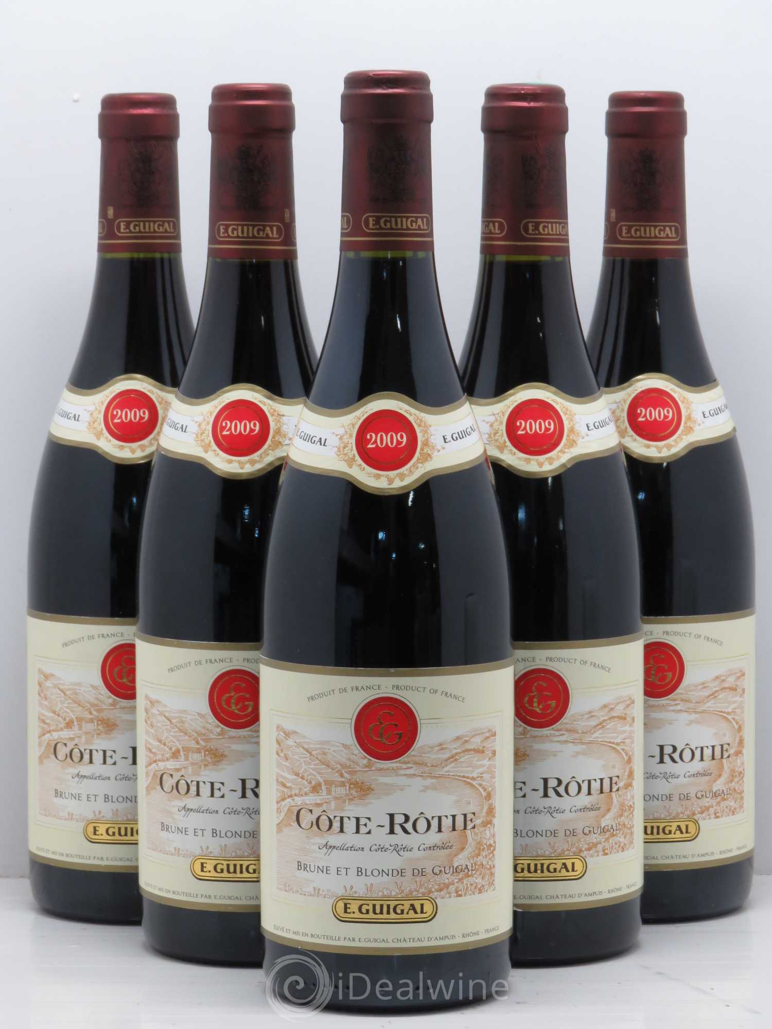 Côte-Rôtie Côtes Brune et Blonde Guigal 2009 - Lot de 5 bouteilles - 0