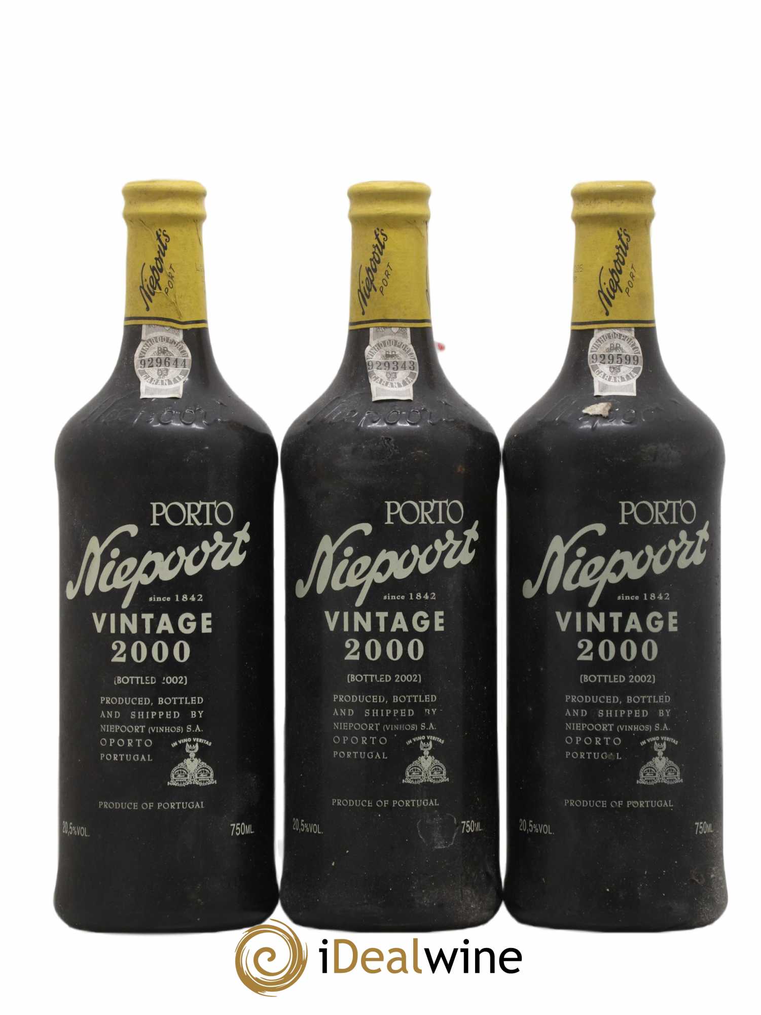 Porto Vintage Niepoort 2000 - Lot de 3 bouteilles - 0