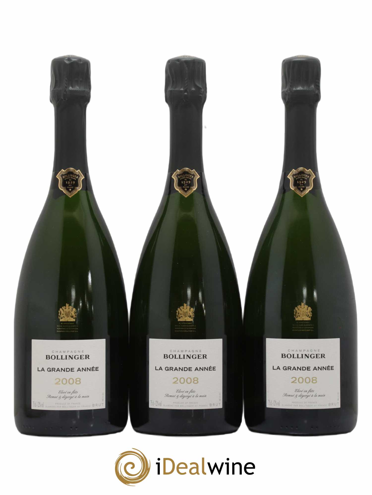 La Grande Année Brut Bollinger 2008 - Lot de 3 bouteilles - 0