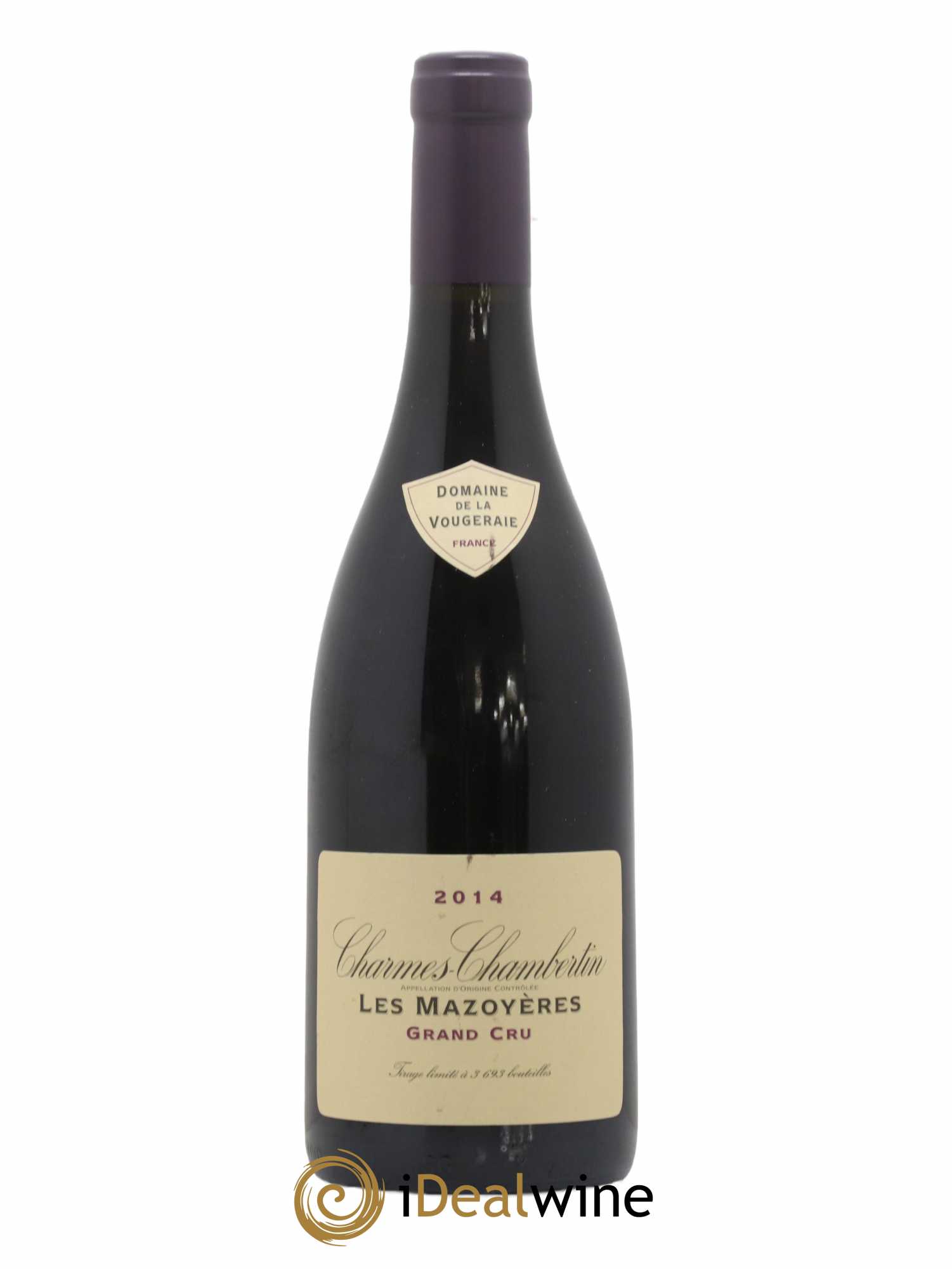 Charmes-Chambertin Grand Cru Les Mazoyères La Vougeraie 2014 - Lot de 1 bouteille - 0