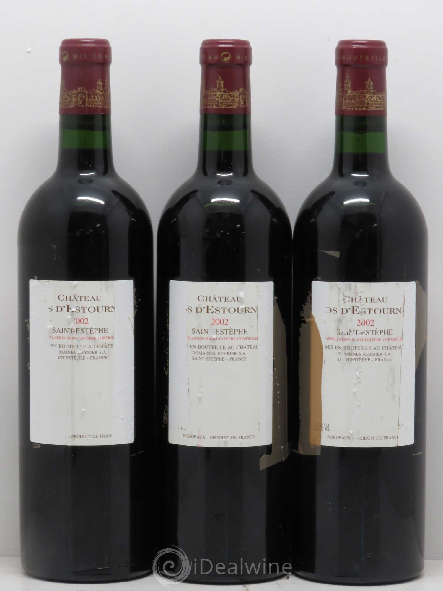 Cos d'Estournel 2ème Grand Cru Classé 2002 - Lot de 3 bouteilles - 1