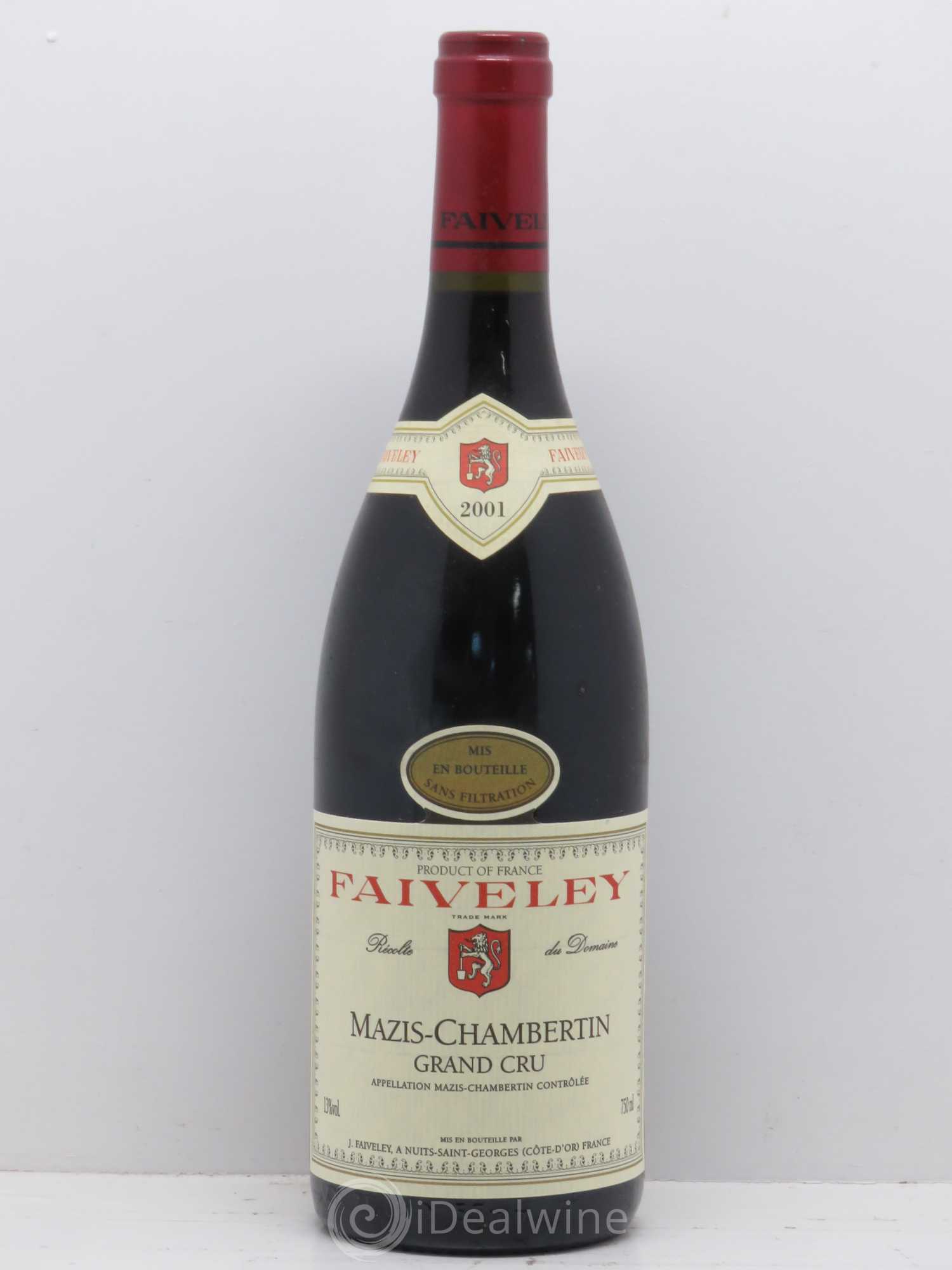 Mazis-Chambertin Grand Cru Faiveley 2001 - Lot de 1 bouteille - 0