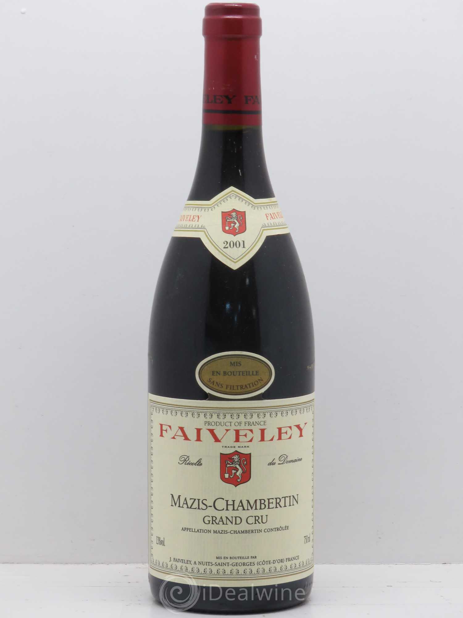 Mazis-Chambertin Grand Cru Faiveley 2001 - Lot de 1 bouteille - 0