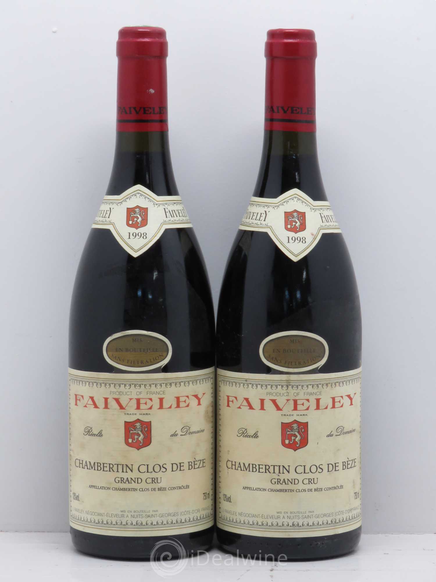Chambertin Clos de Bèze Grand Cru Faiveley 1998 - Lot de 2 bouteilles - 0