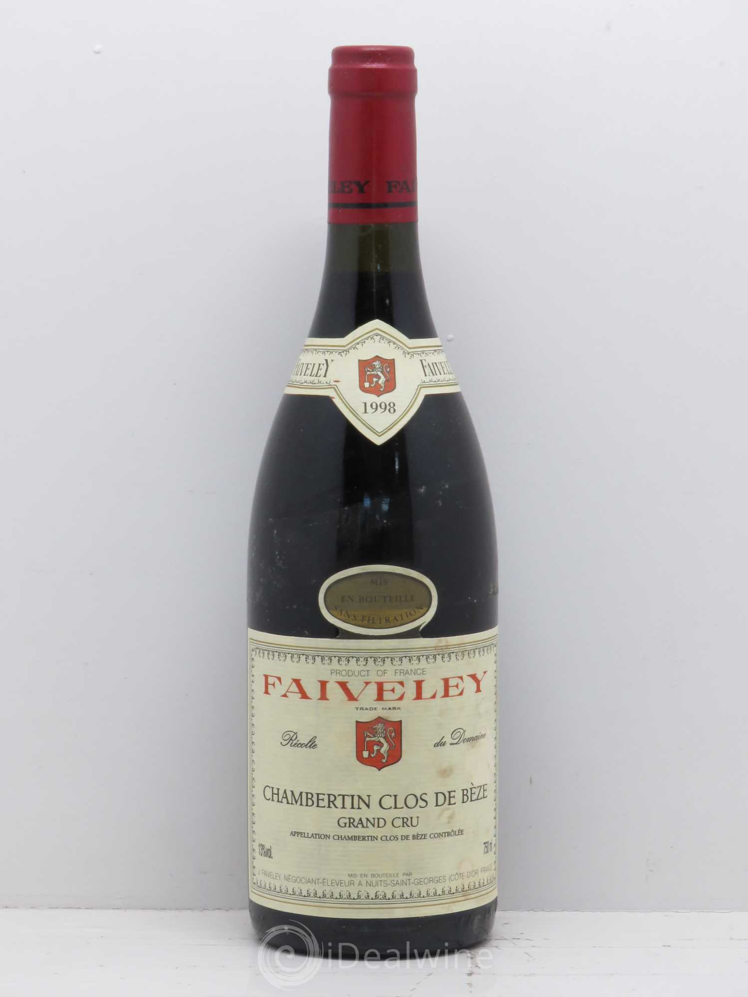 Chambertin Clos de Bèze Grand Cru Faiveley 1998 - Lot de 1 bouteille - 0
