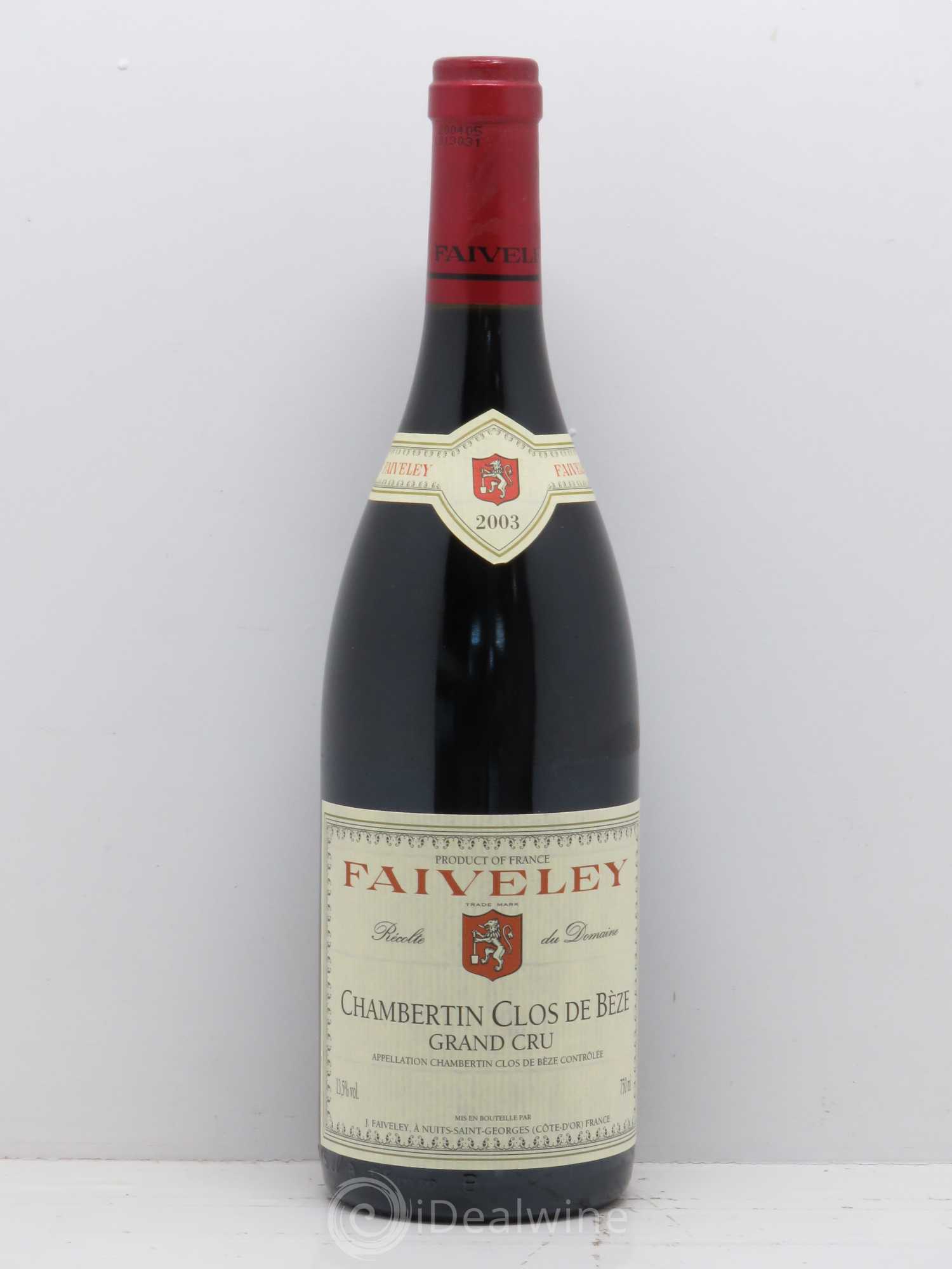 Chambertin Clos de Bèze Grand Cru Faiveley 2003 - Lot de 1 bouteille - 0