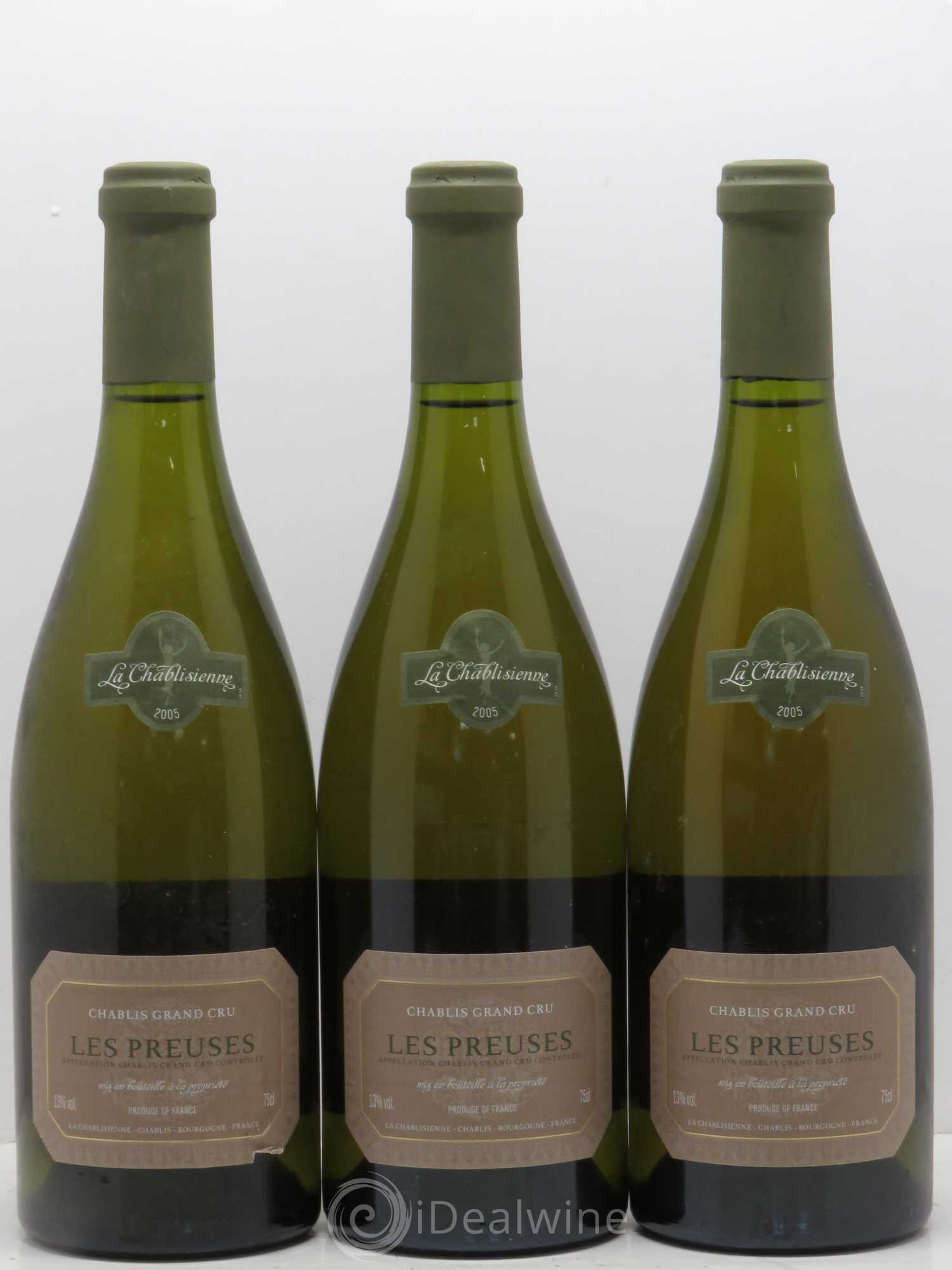 Chablis Grand Cru Les Preuses La Chablisienne 2005 - Lot de 3 bouteilles - 0