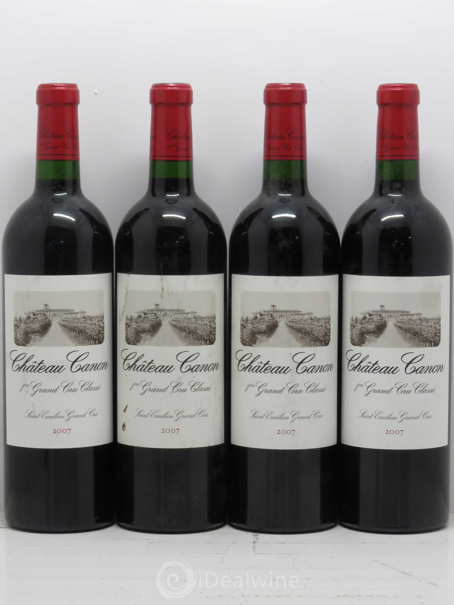 Château Canon 1er Grand Cru Classé B 2007 - Lot de 4 bouteilles - 0