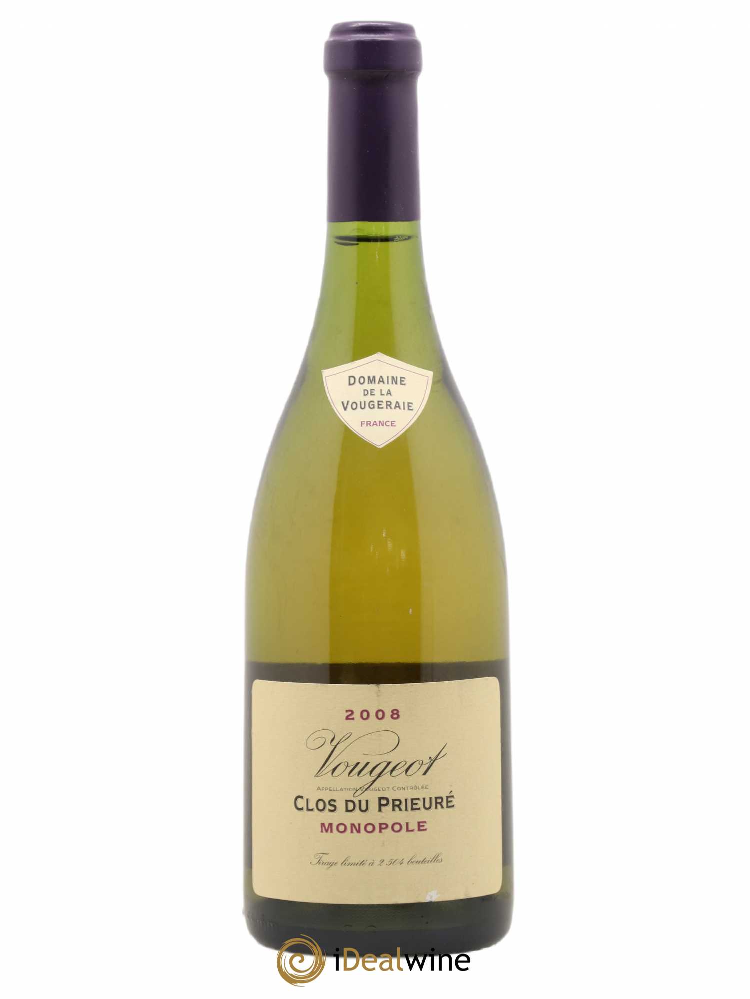 Vougeot Clos du Prieuré La Vougeraie 2008 - Lot de 1 bouteille - 0