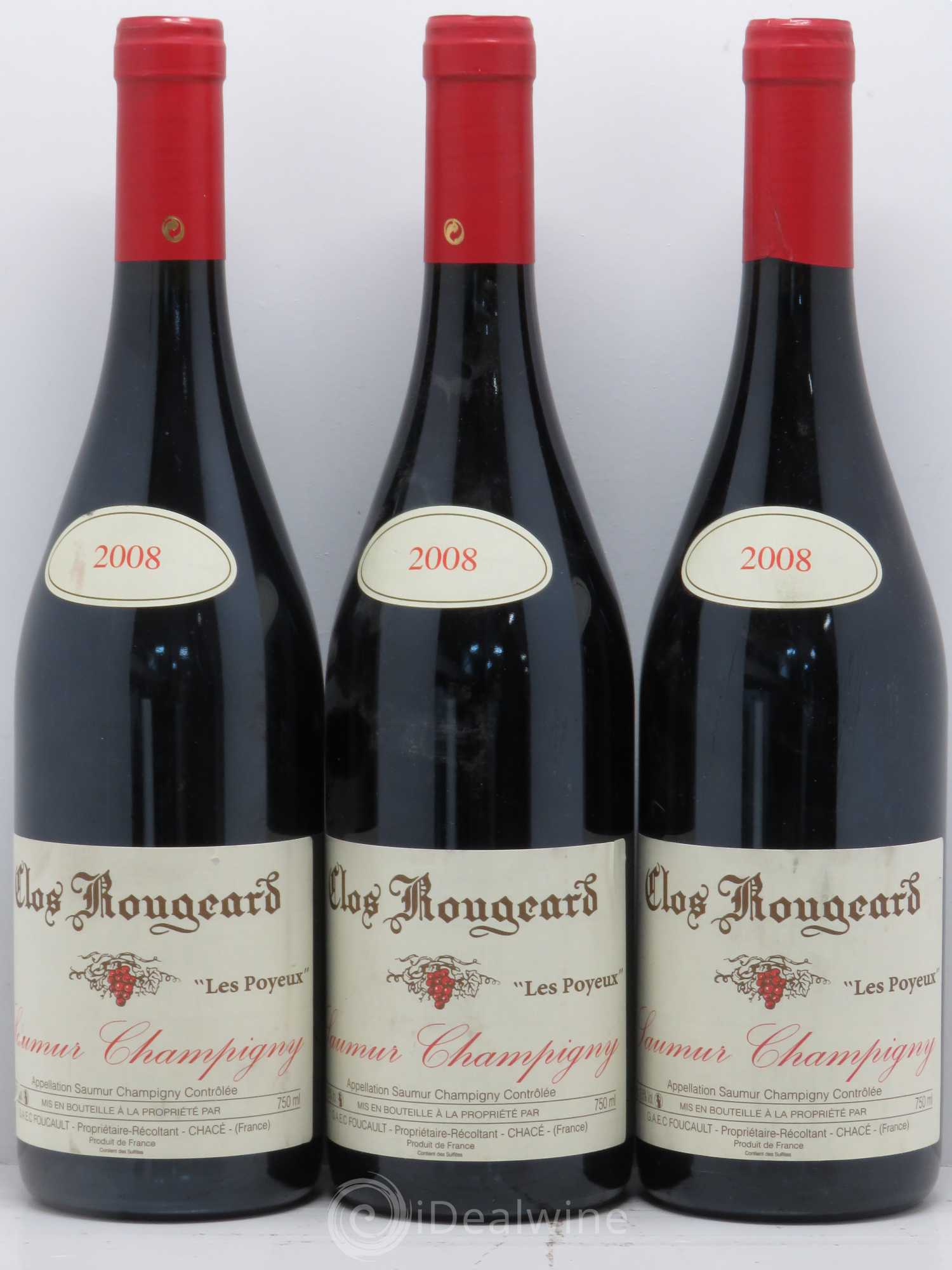 Saumur-Champigny Les Poyeux Clos Rougeard 2008 - Lot de 3 bouteilles - 0