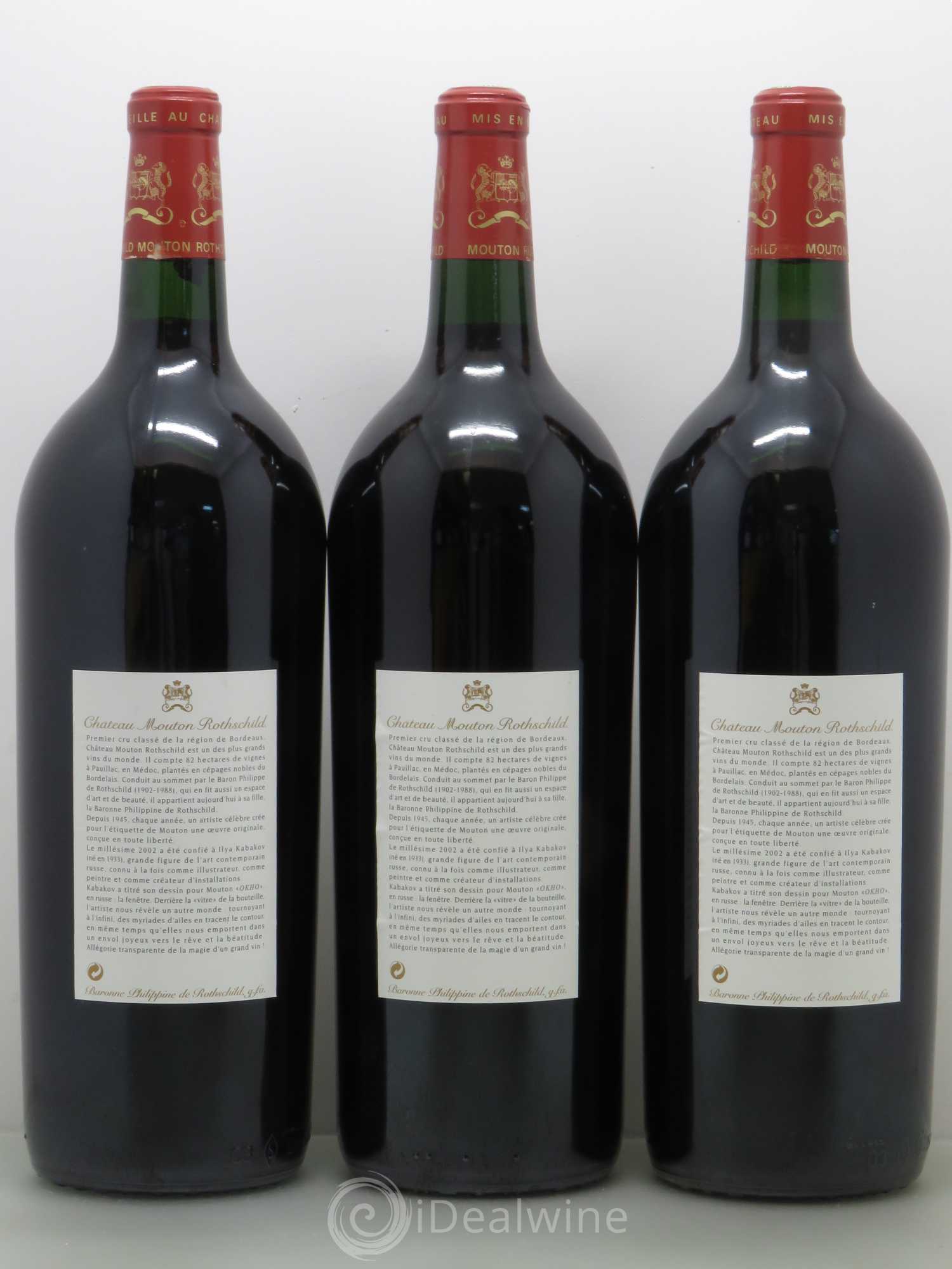 Château Mouton Rothschild 1er Grand Cru Classé 2002 - Lot de 6 magnums - 4