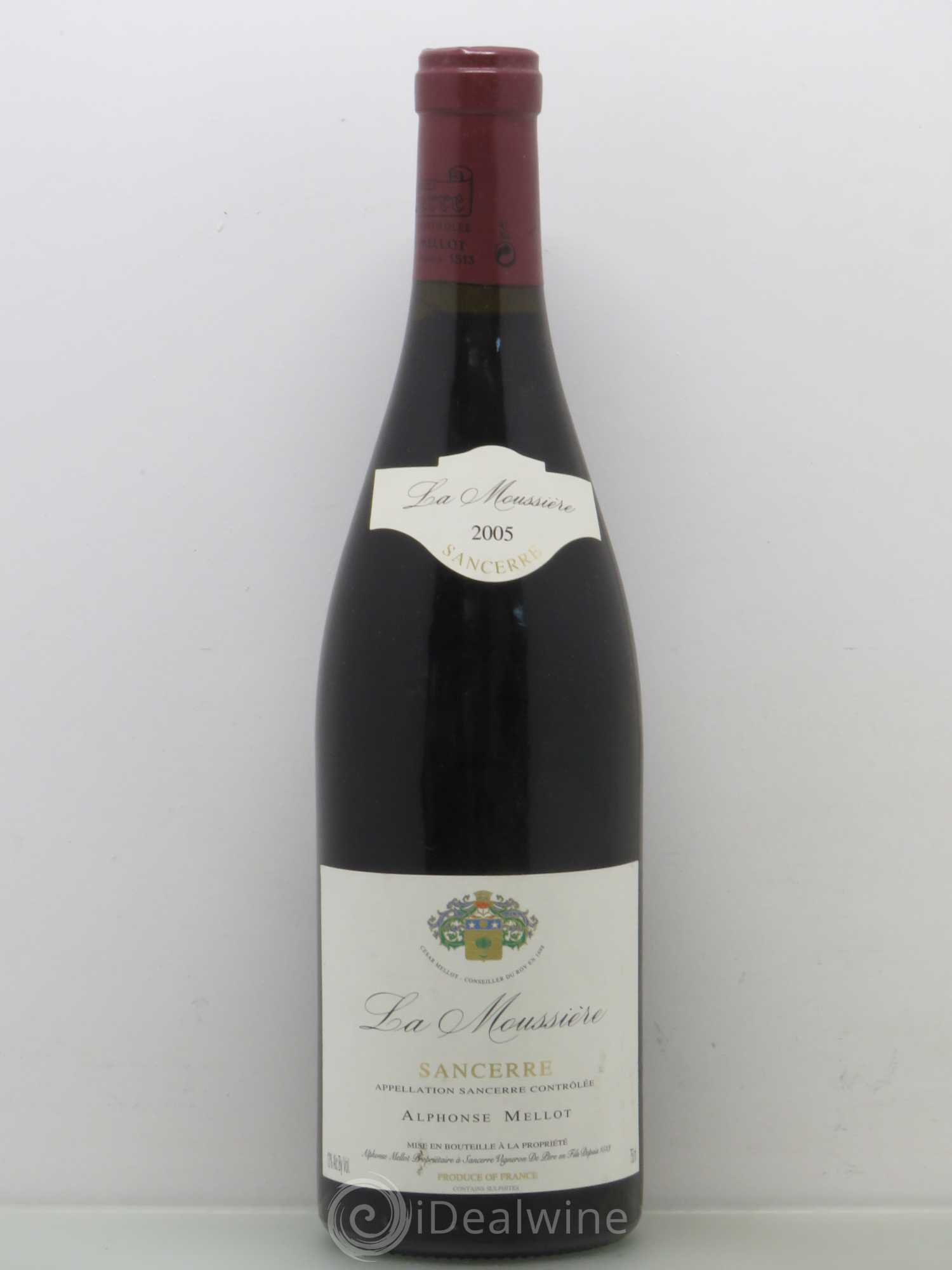 Sancerre La Moussière Alphonse Mellot 2005 - Lot de 1 bouteille - 0