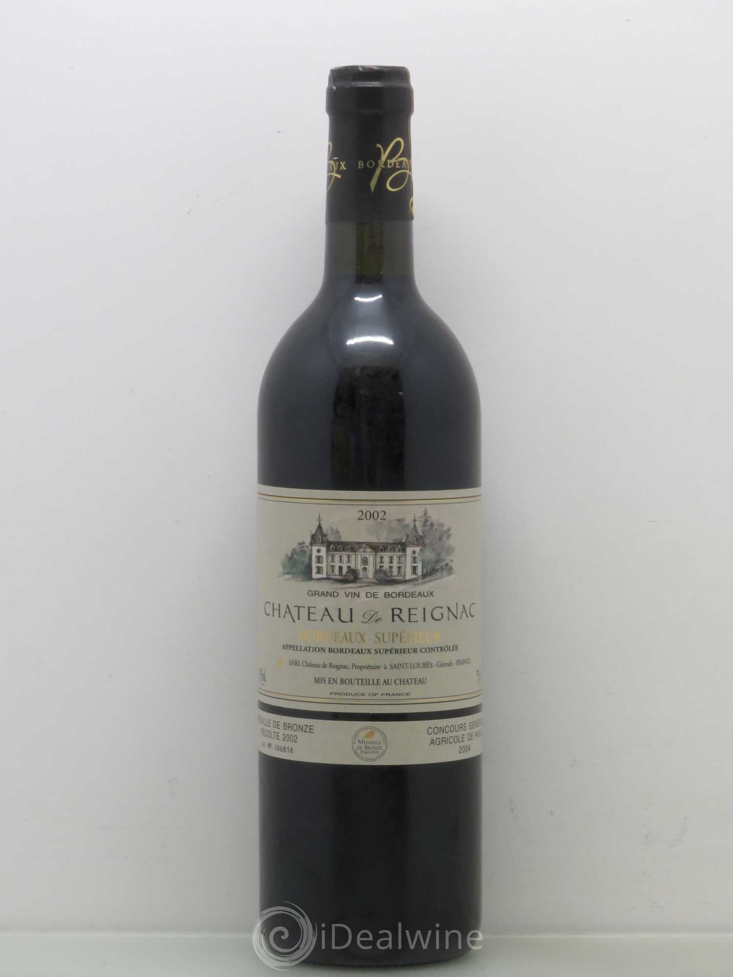 Grand vin de Reignac (sans prix de réserve) 2002 - Lot de 1 bouteille - 0