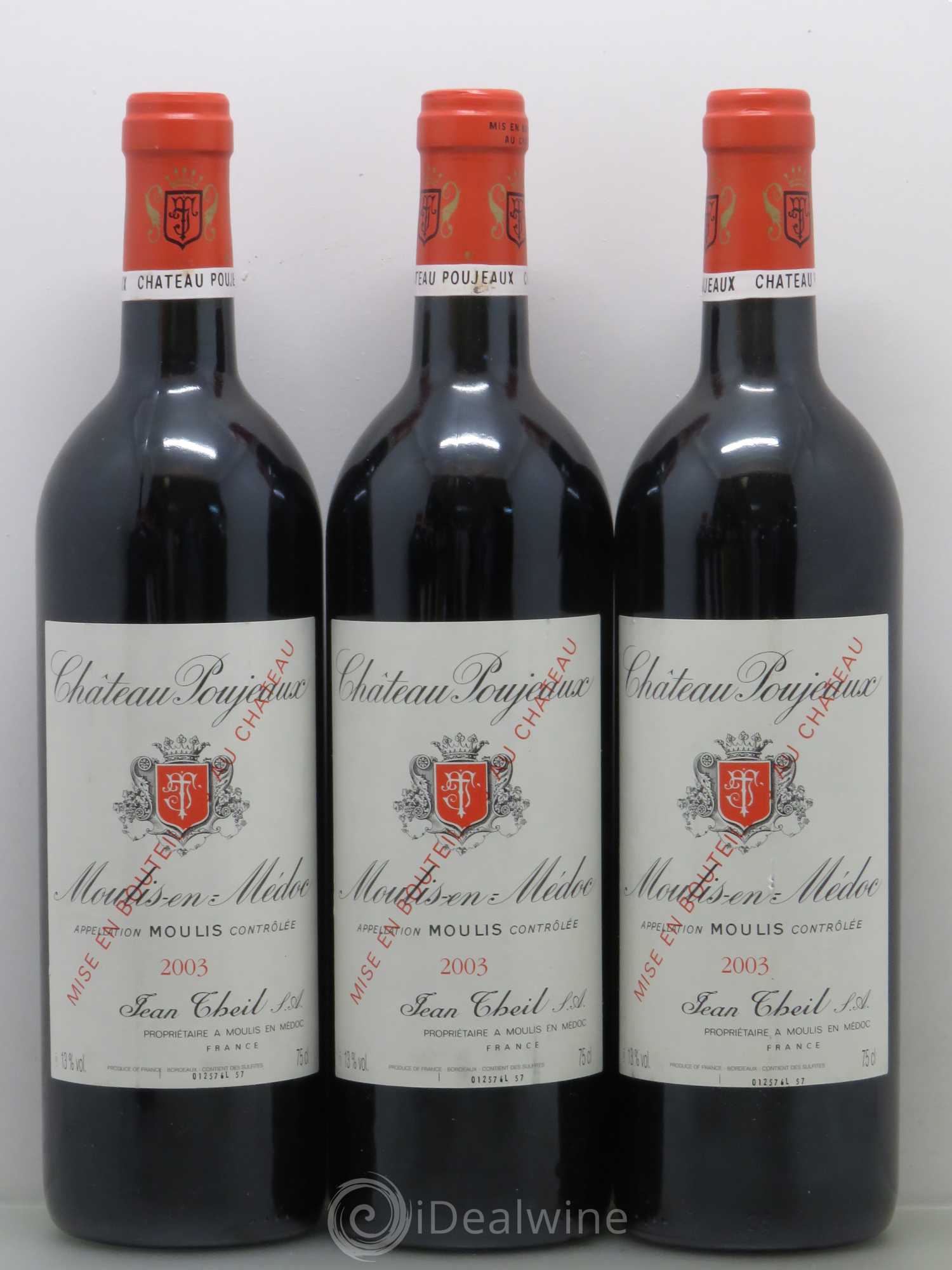 Château Poujeaux 2003 - Lot de 6 bouteilles - 1
