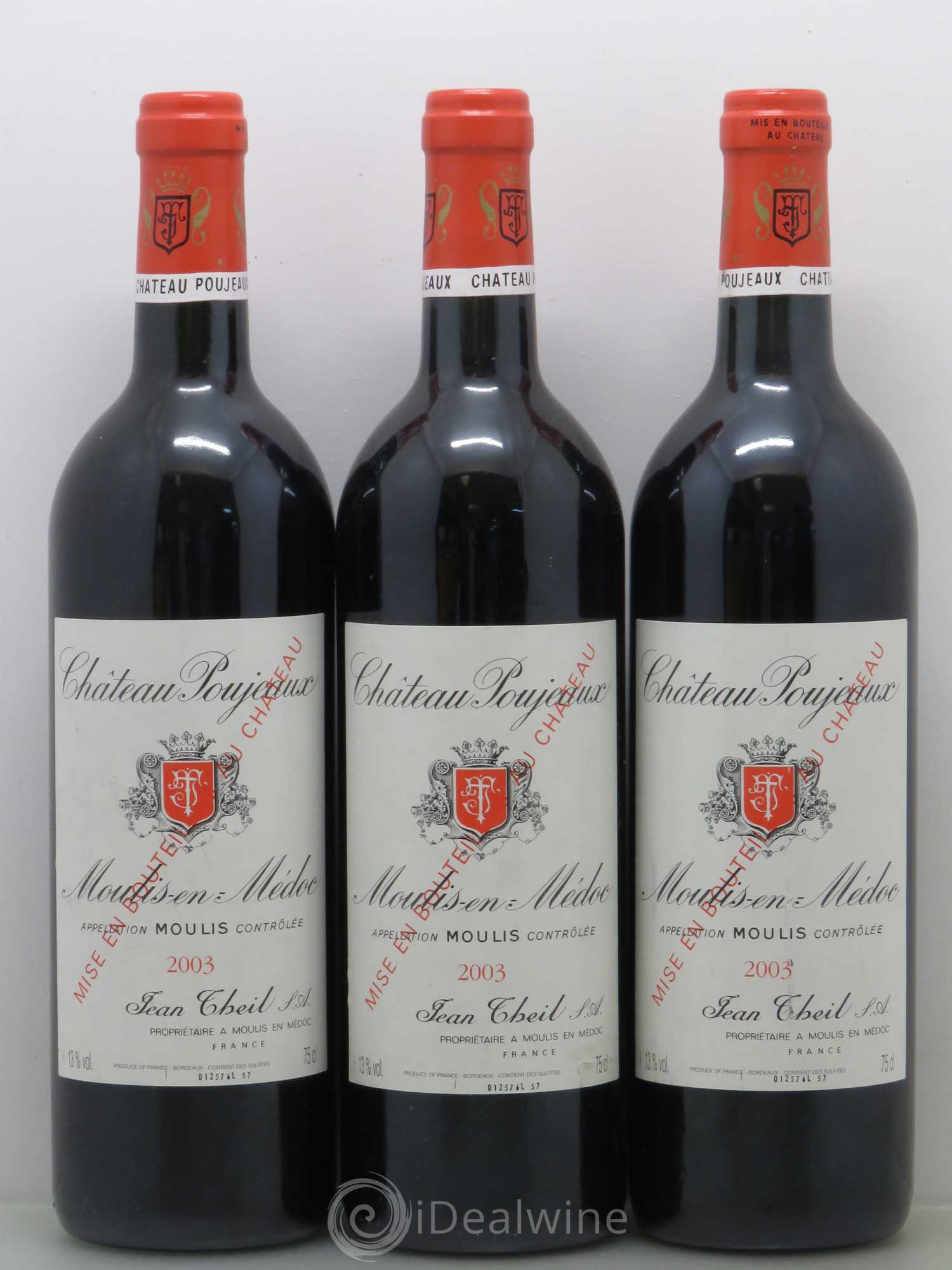 Château Poujeaux 2003 - Lot de 6 bouteilles - 2