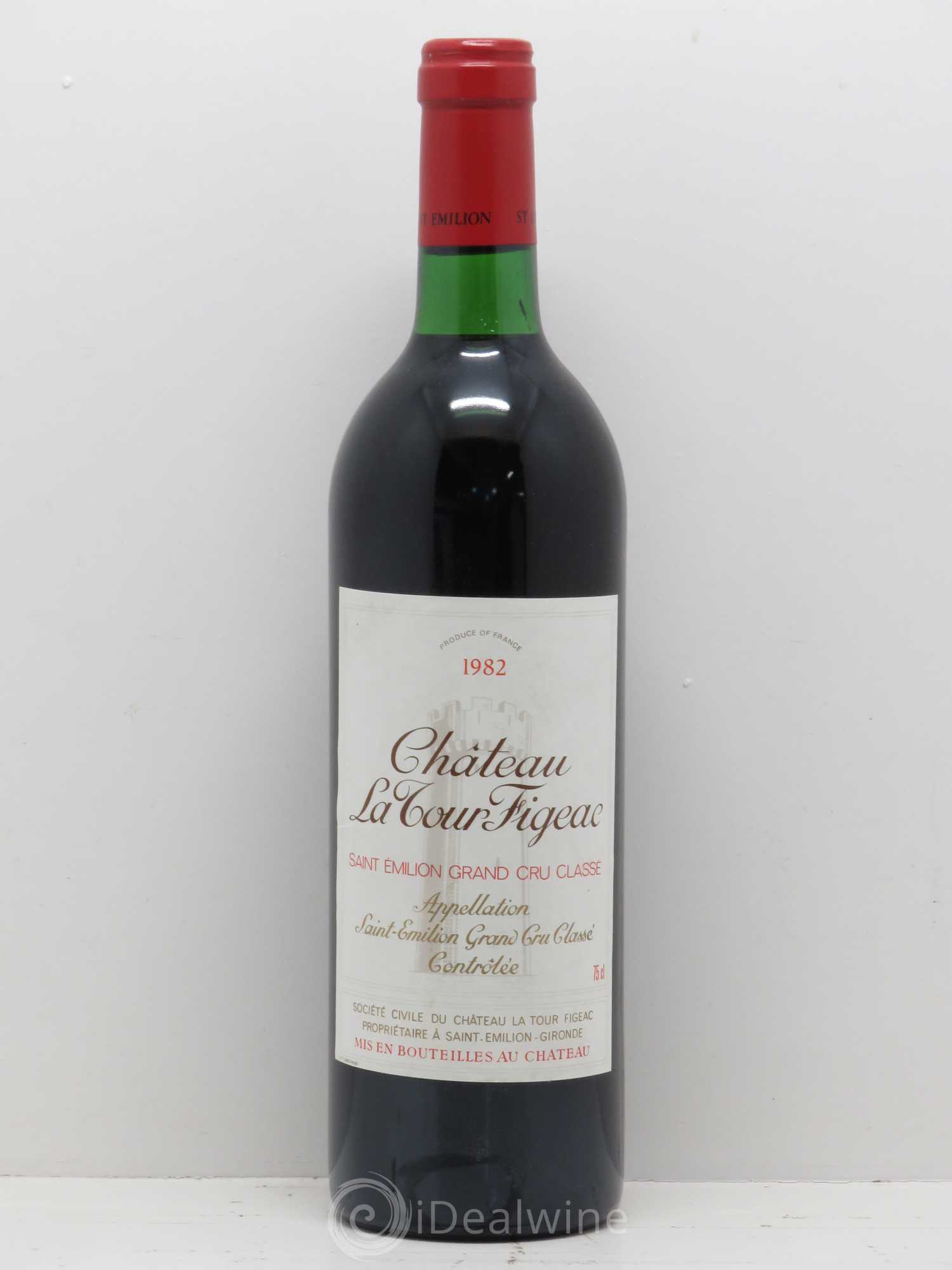 Château la Tour Figeac Grand Cru Classé 1982 - Lot de 1 bouteille - 0