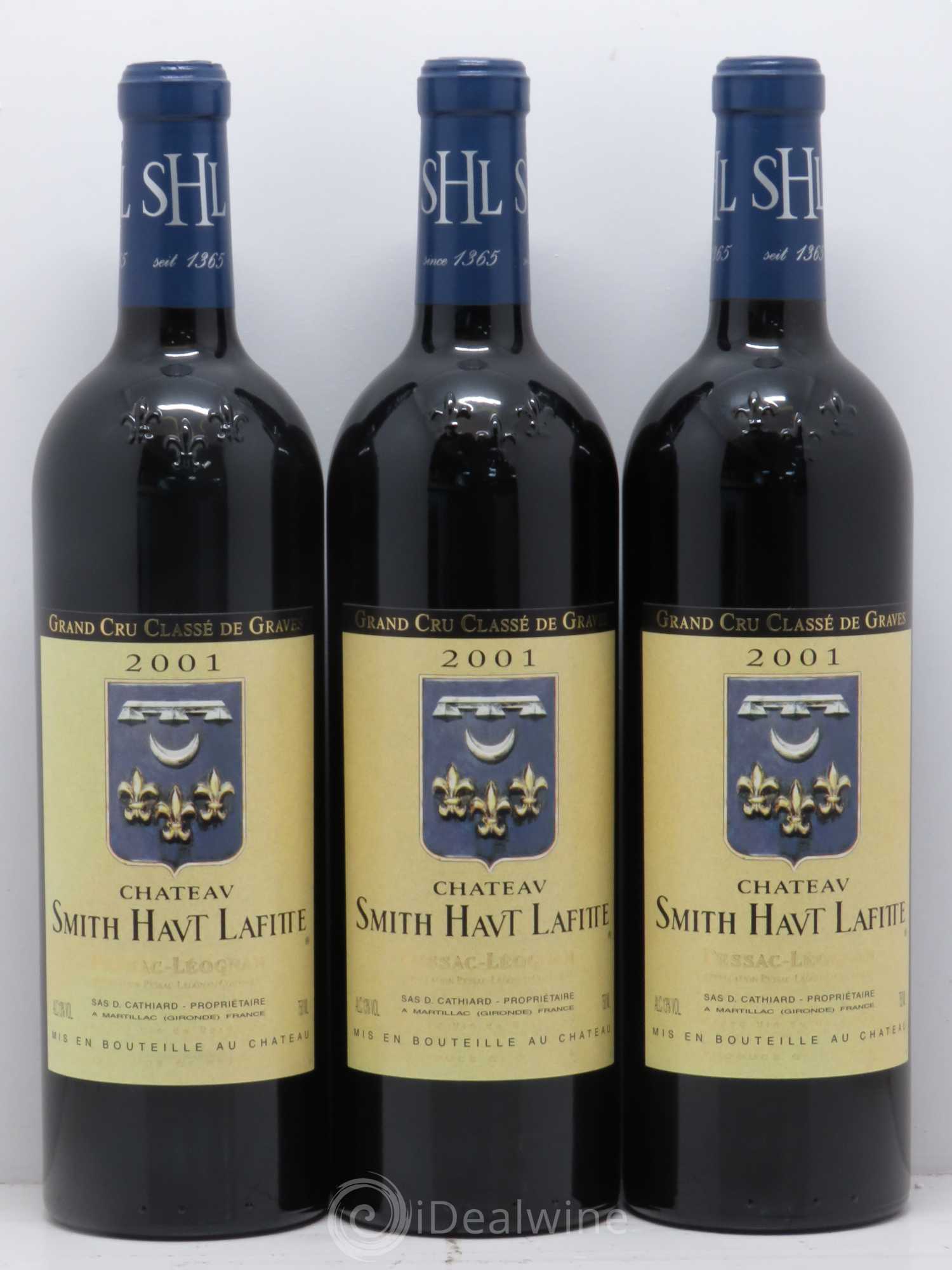 Château Smith Haut Lafitte Cru Classé de Graves 2001 - Lot de 3 bouteilles - 0