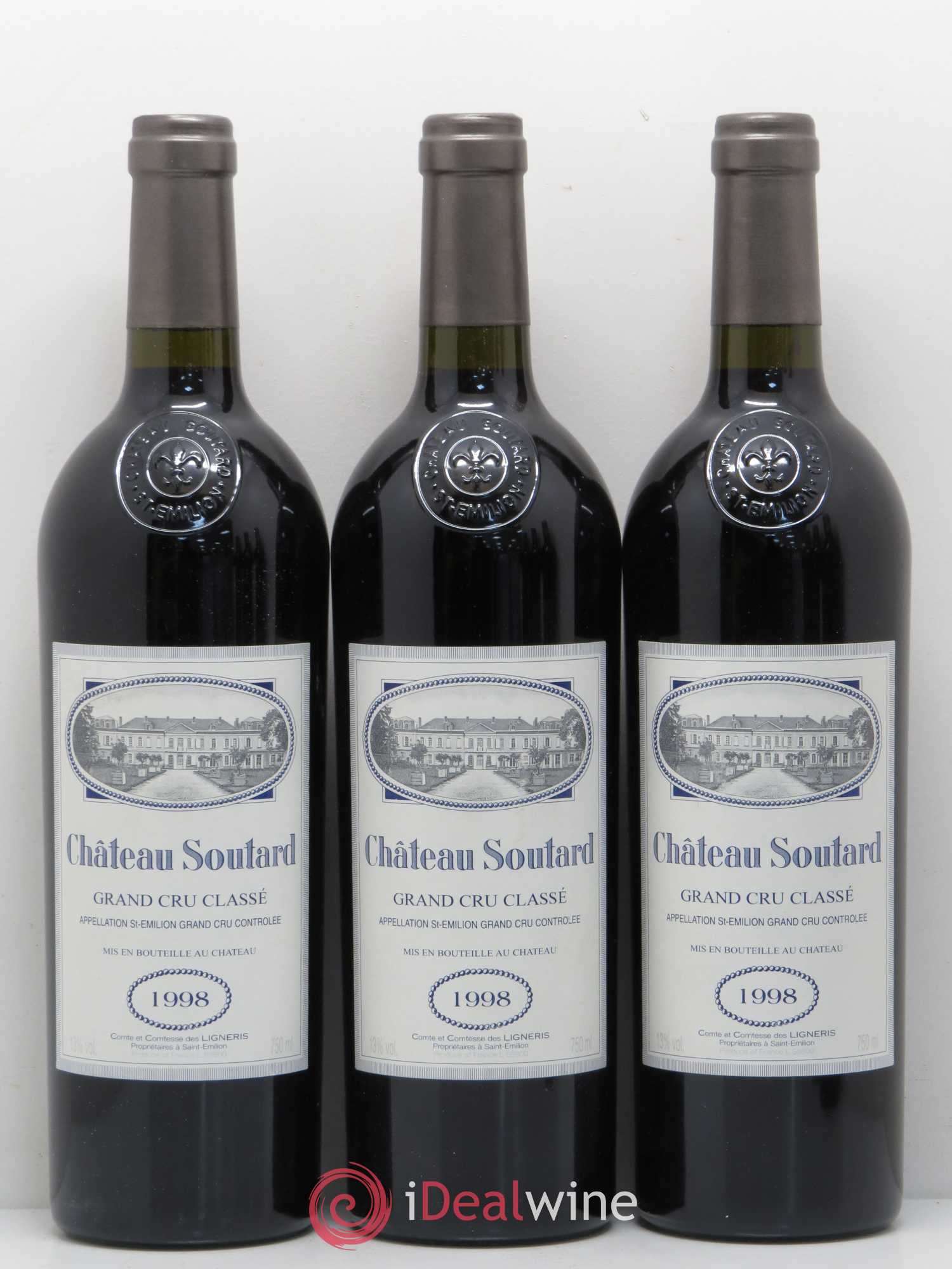 Château Soutard Grand Cru Classé 1998 - Lot de 6 bouteilles - 1