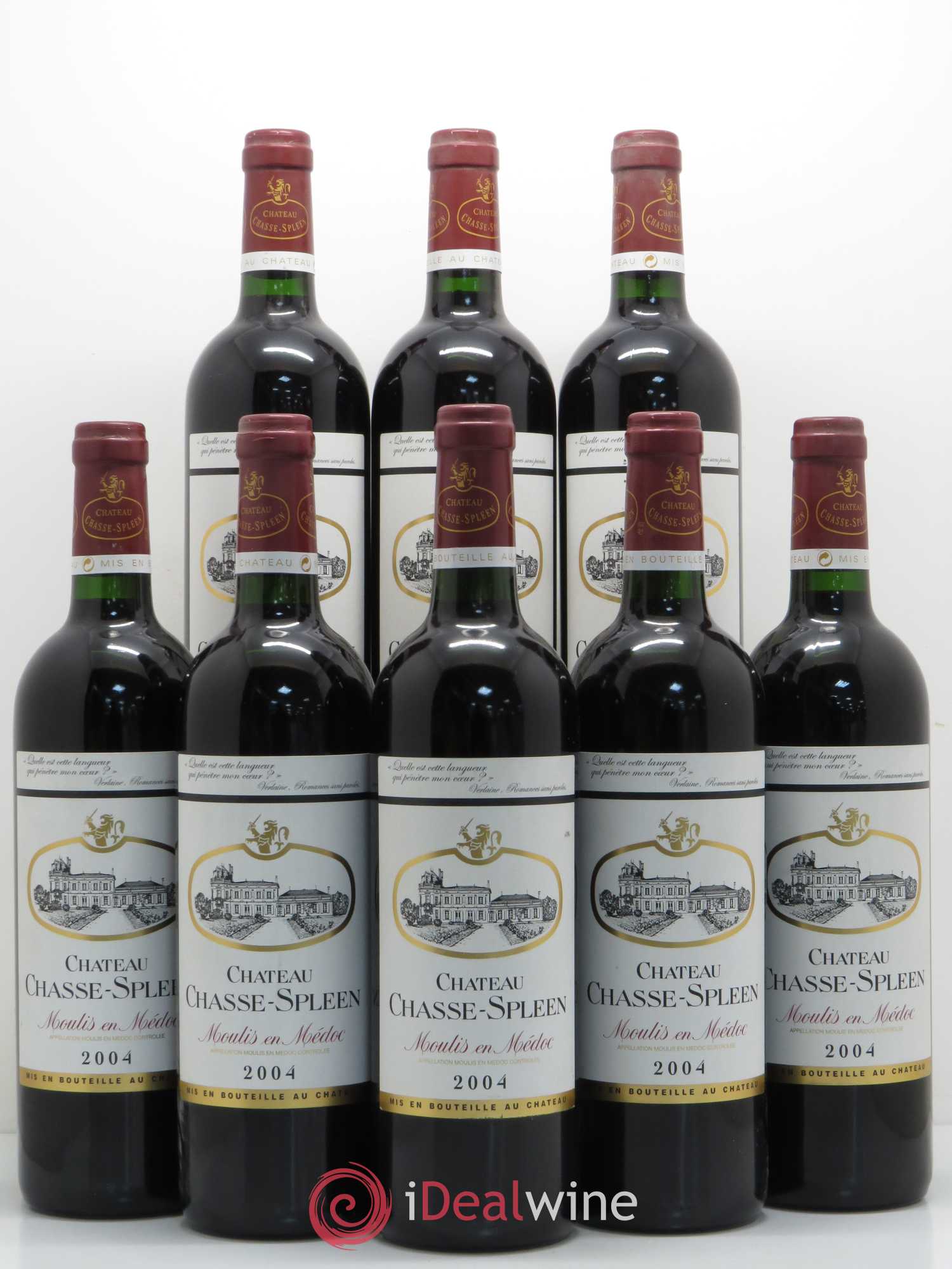 Château Chasse Spleen 2004 - Lot de 8 bouteilles - 0