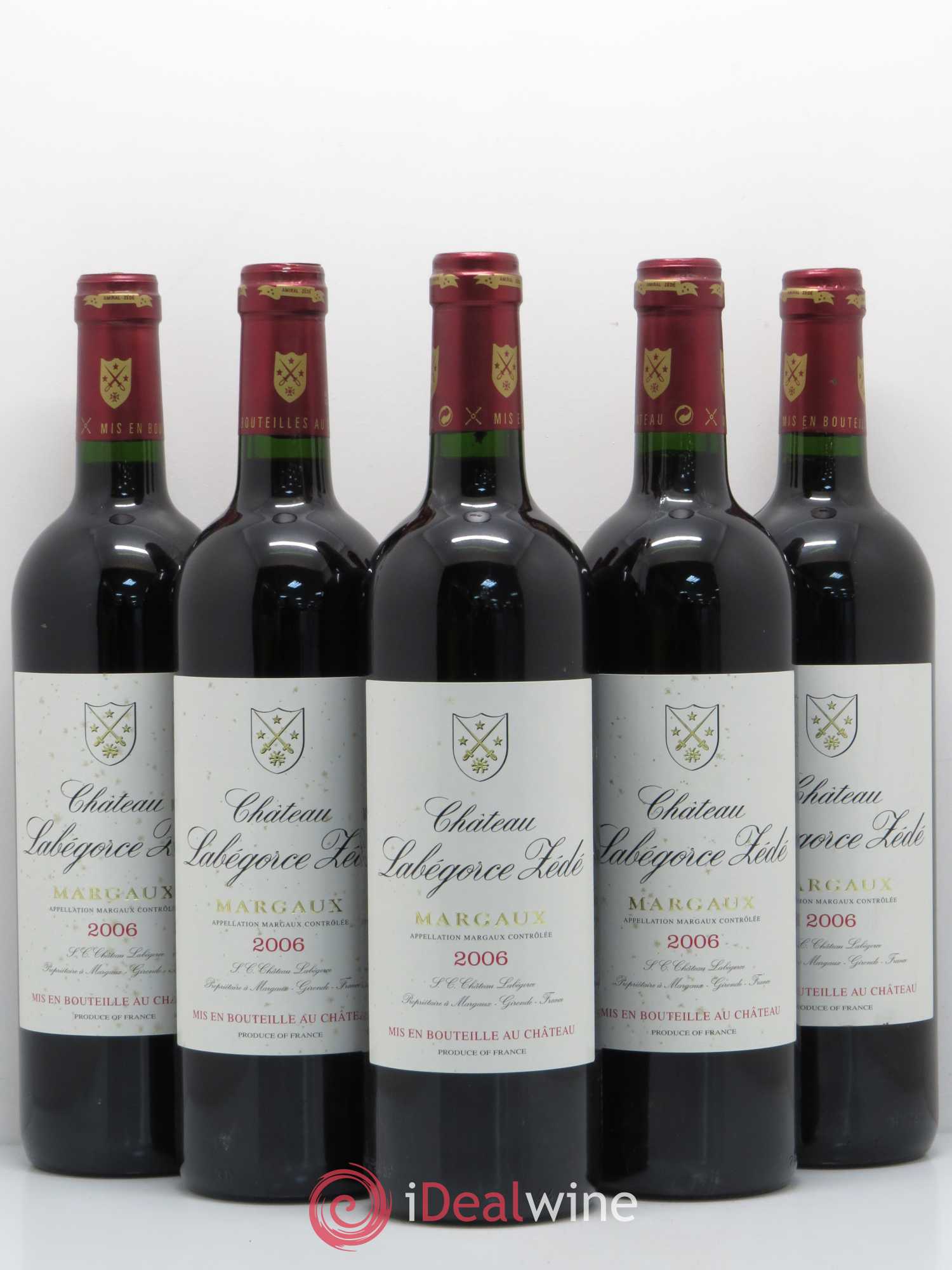 Château Labegorce Zédé Cru Bourgeois 2006 - Lot de 5 bouteilles - 0