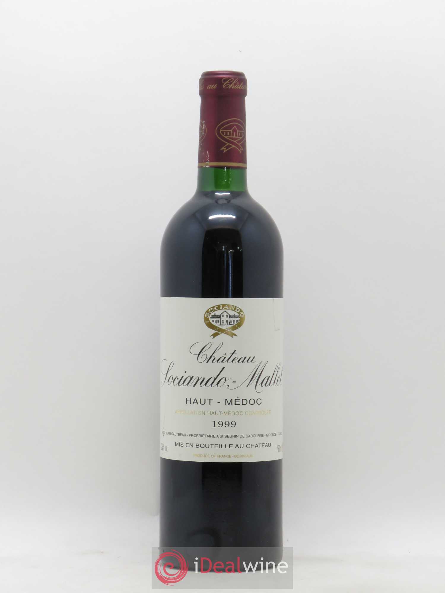 Château Sociando Mallet 1999 - Lot de 1 bouteille - 0