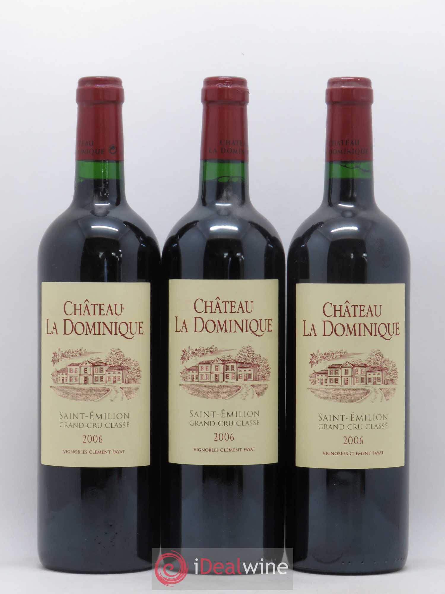 Château la Dominique Grand Cru Classé 2006 - Lot de 3 bouteilles - 0