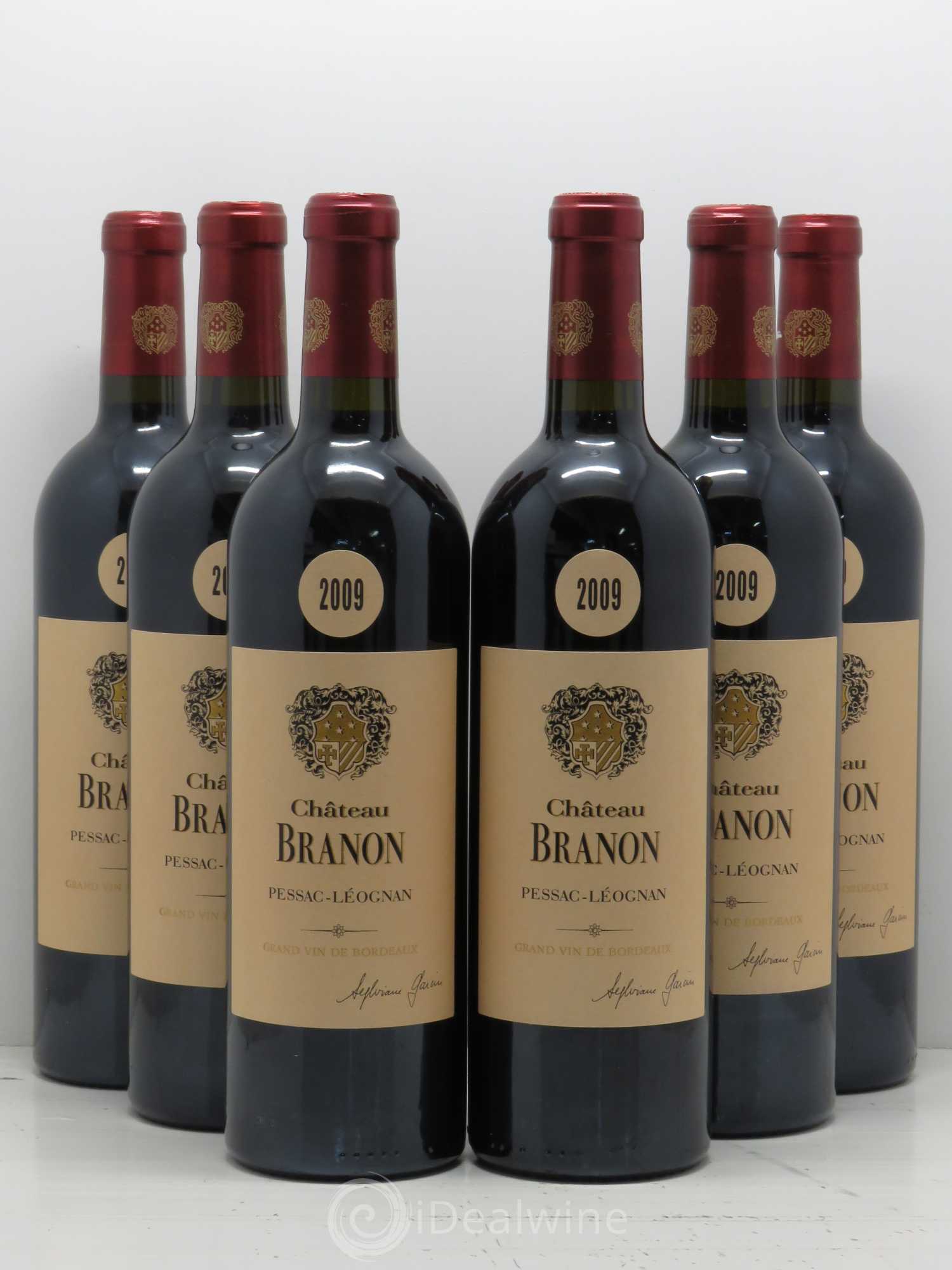 Pessac-Léognan Château Branon 2009 - Lot de 6 bouteilles - 0