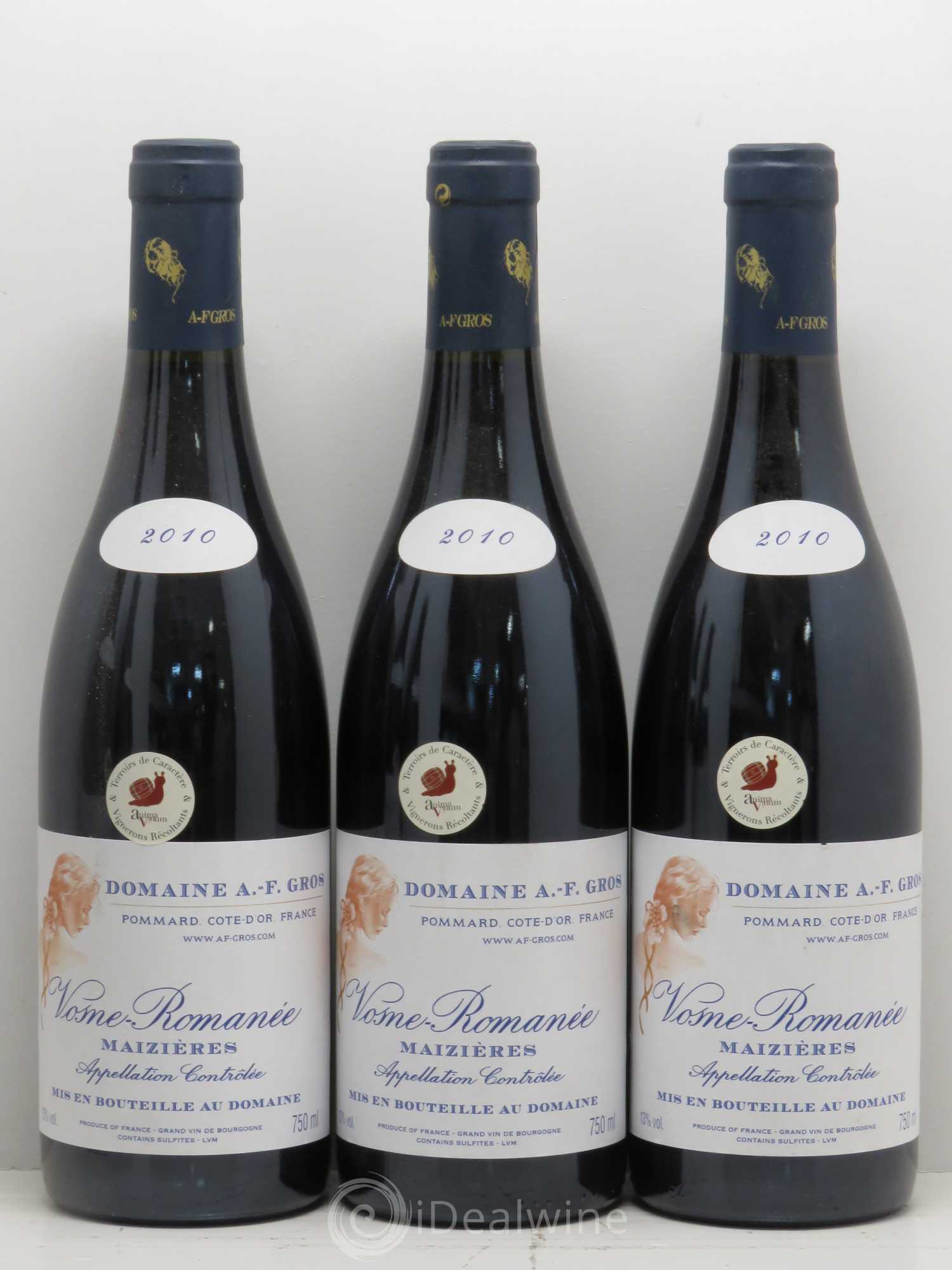Vosne-Romanée Maizières A.-F. Gros 2010 - Lot de 5 bouteilles - 1