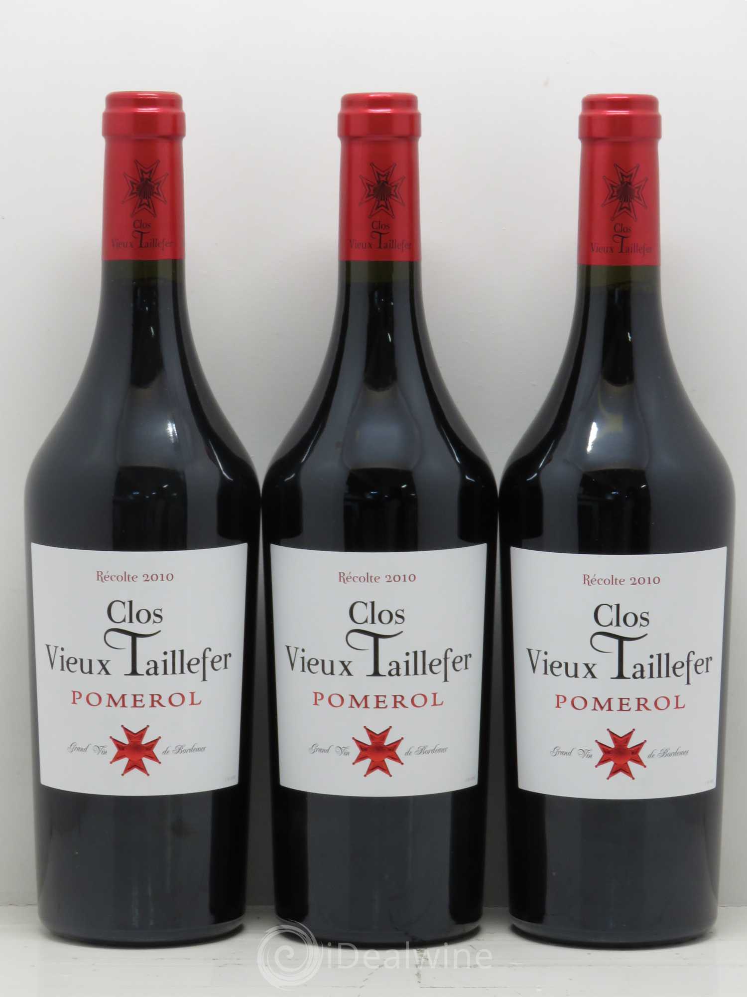 Pomerol Clos Vieux Taillefer 2010 - Lot of 6 bottles - 1