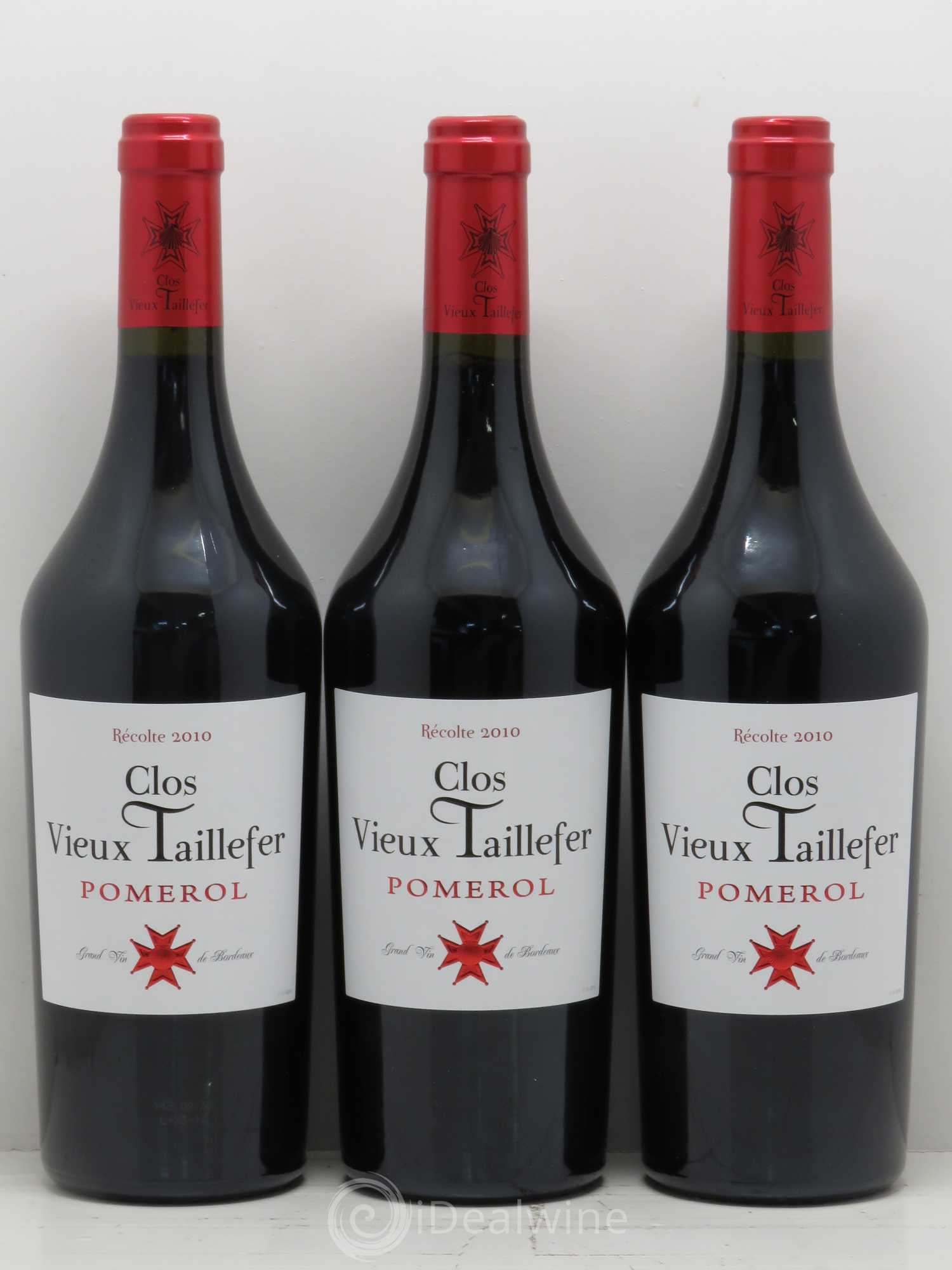 Pomerol Clos Vieux Taillefer 2010 - Lot of 6 bottles - 2